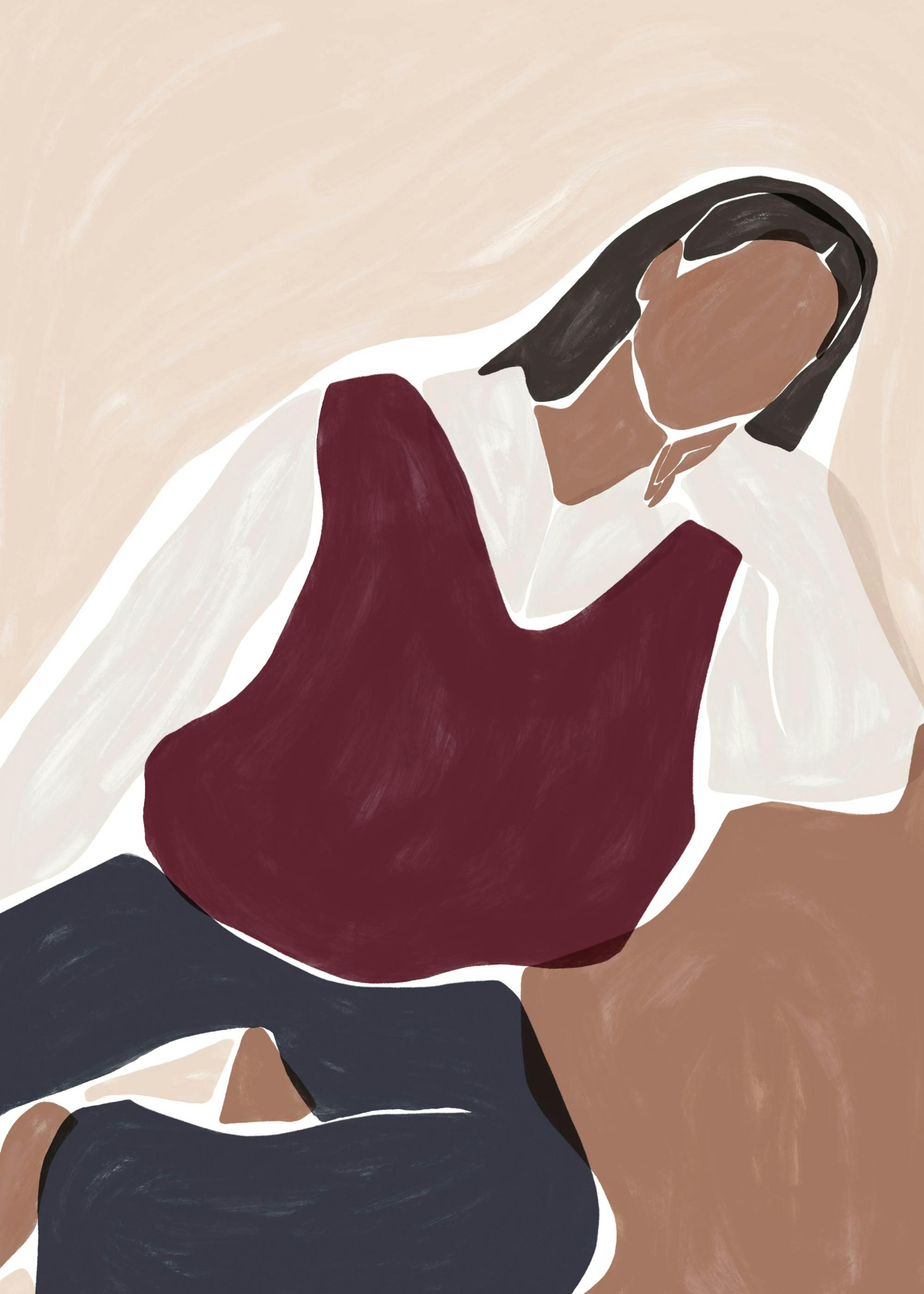 Ivy Green - Contemplating Illustration Poster 0