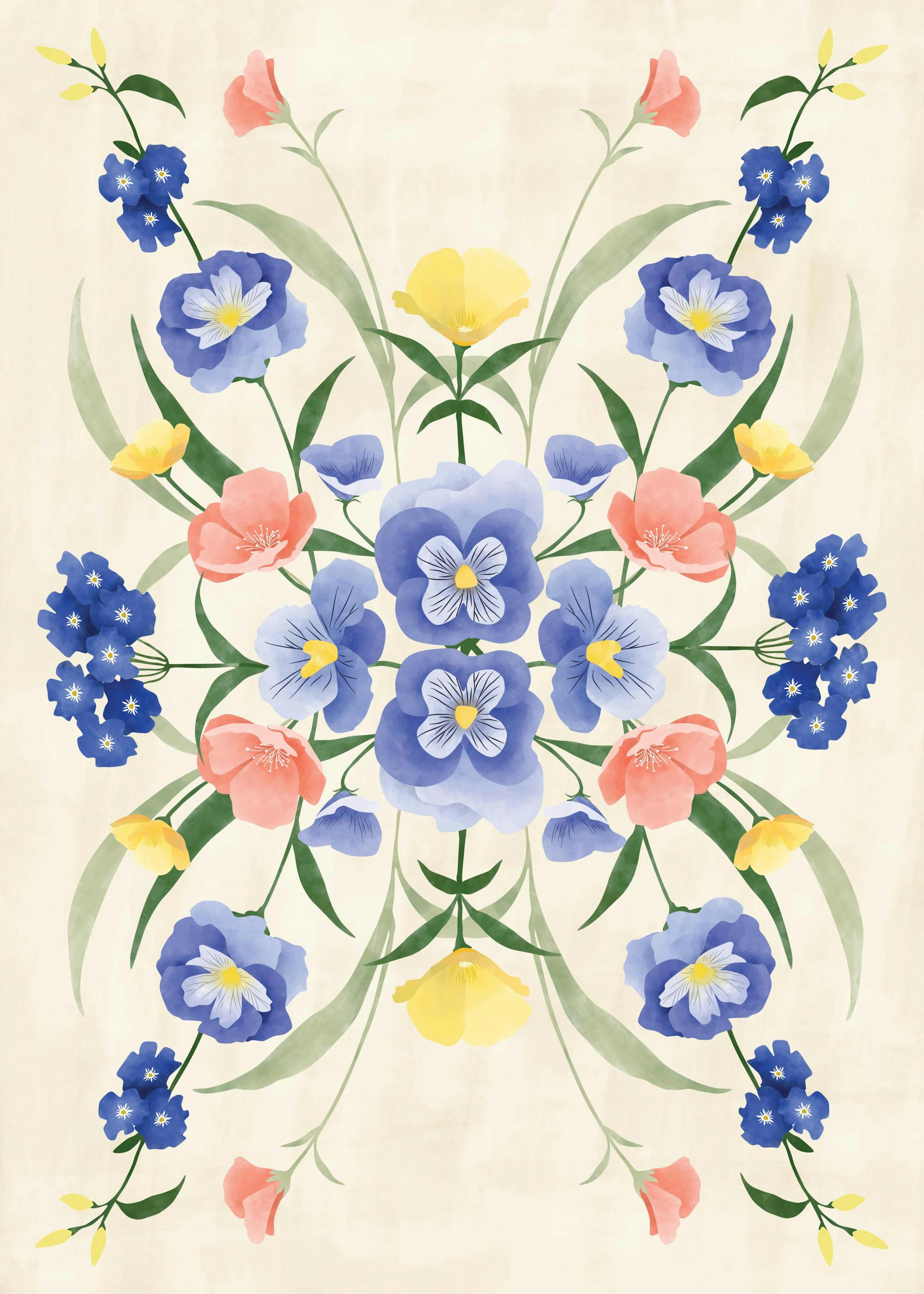 The Print Republic - Sun Kissed Garden No1 Poster 0