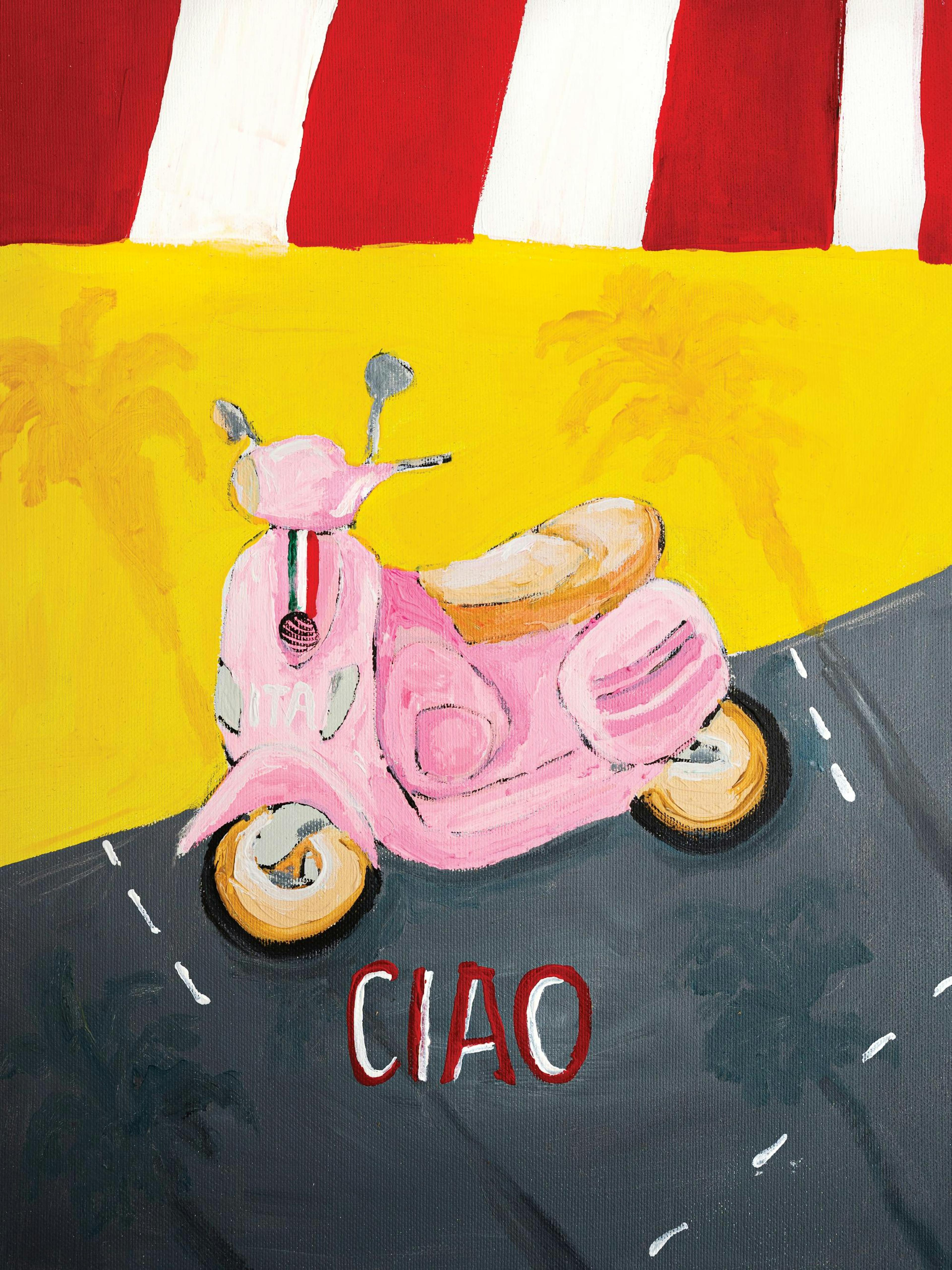 Karolina Mila - Pink Vespa Juliste