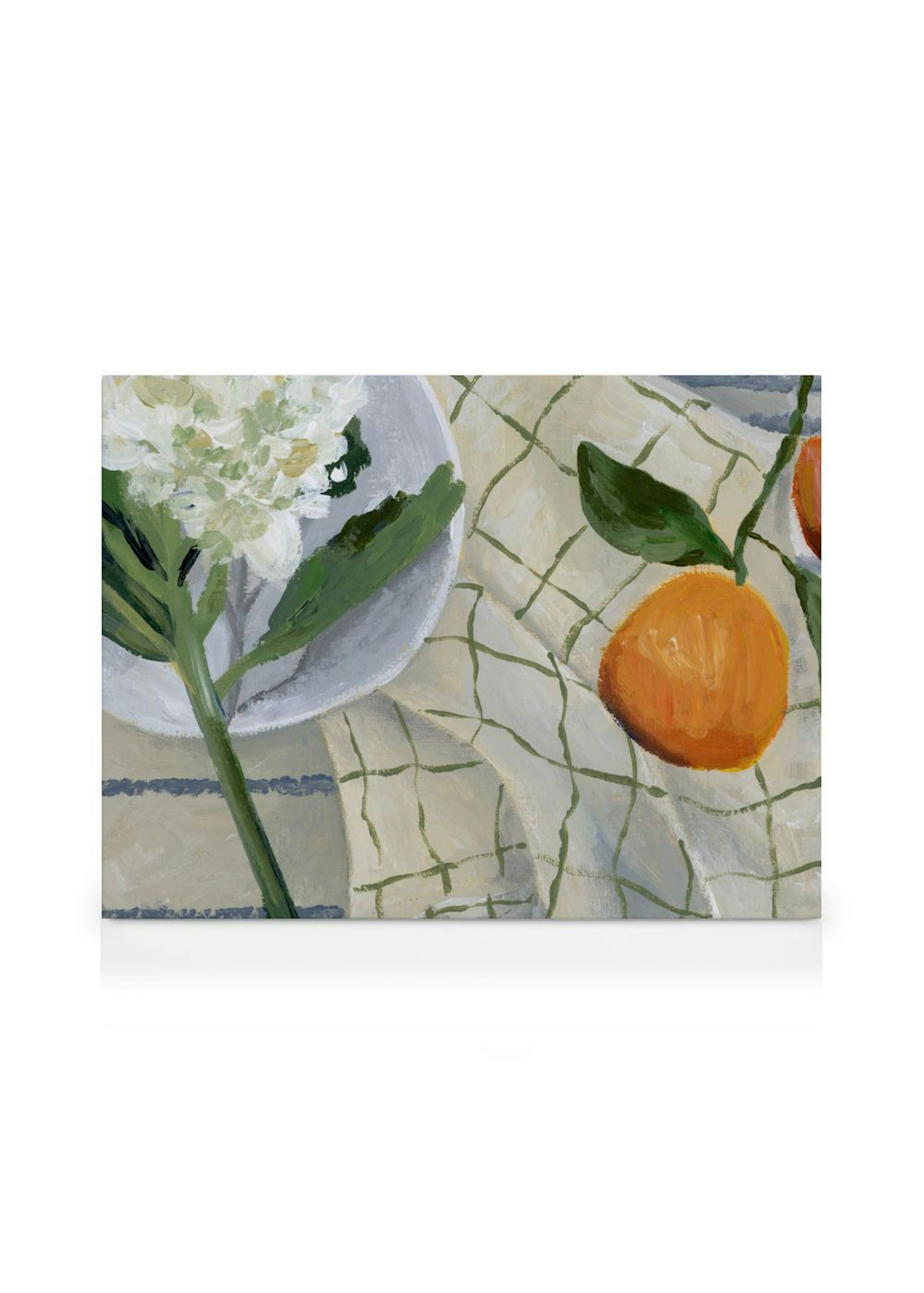 Lauren Bencivengo - Orange and Hydrangea Canvas print