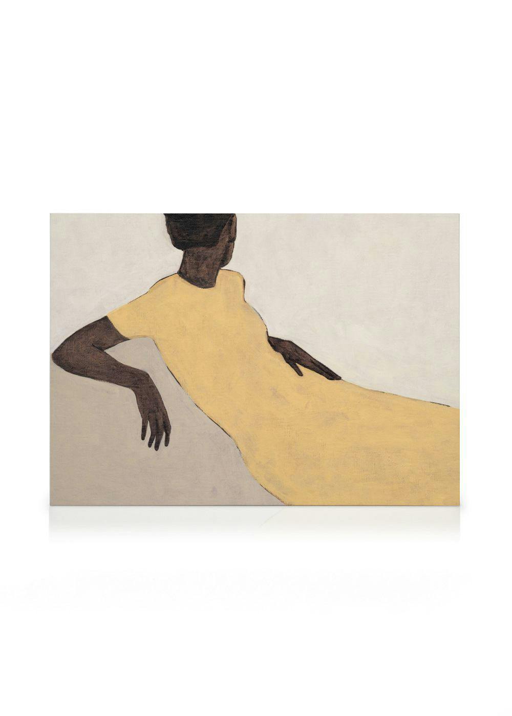 Yellow Dress Kanvaasi (70x100 cm - Puukehys Tammi)  Maalaukset