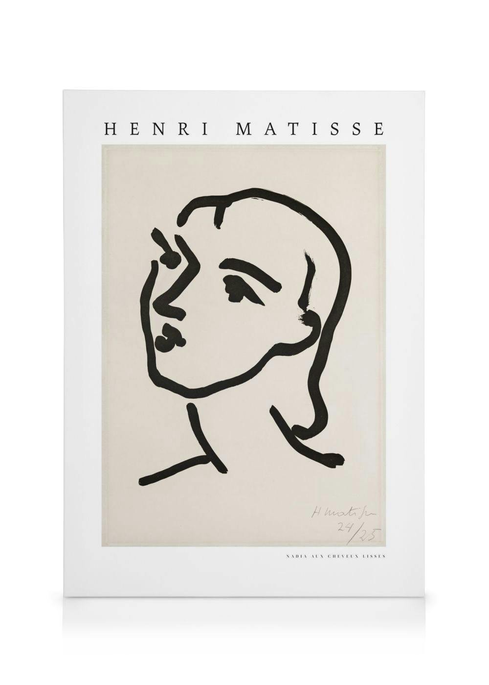 Canvastavlor Matisse - Nadia Aux Cheveux Lisses Canvastavla (100x140 cm)