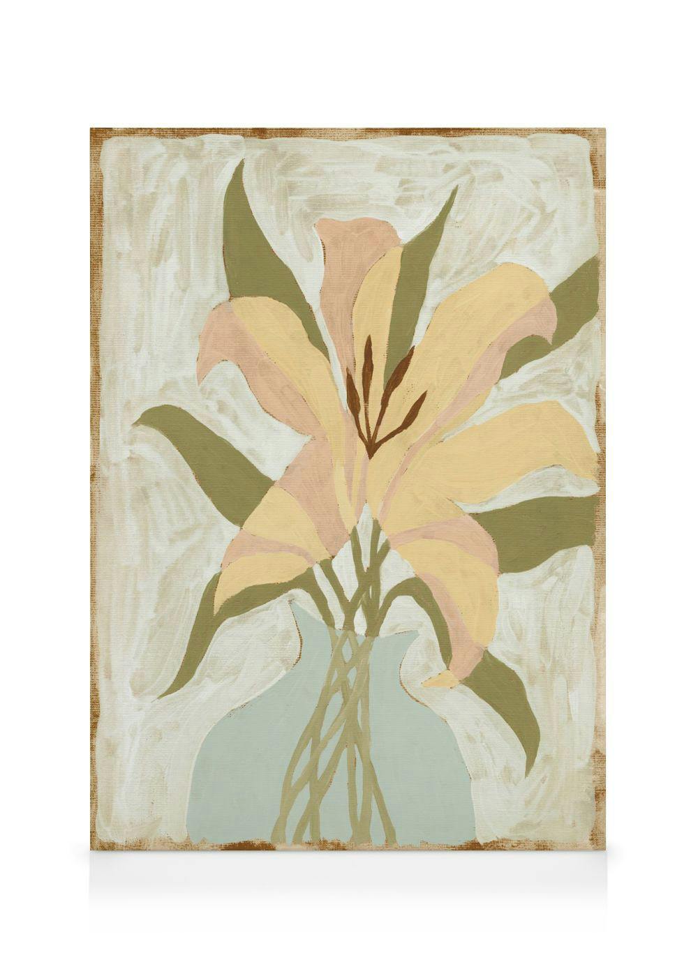 Lily in Vase Obraz na plátne (70x100 cm - Čierny rám)