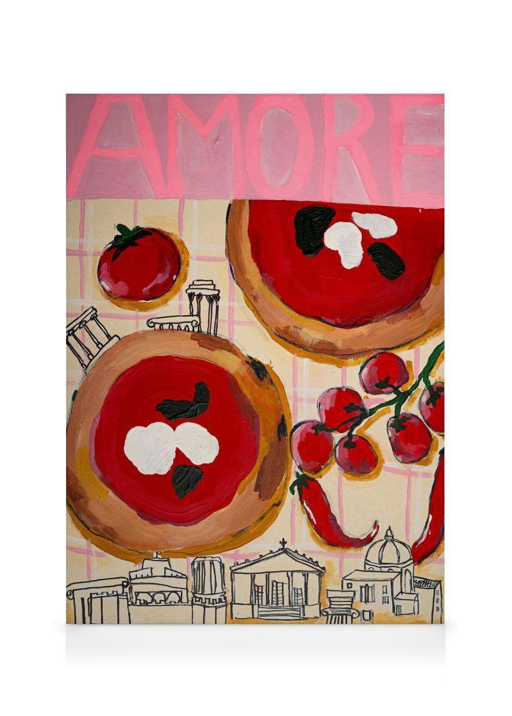 Canvastavlor Karolina Mila - Amore Canvastavla (50x70 cm - Svart ram)