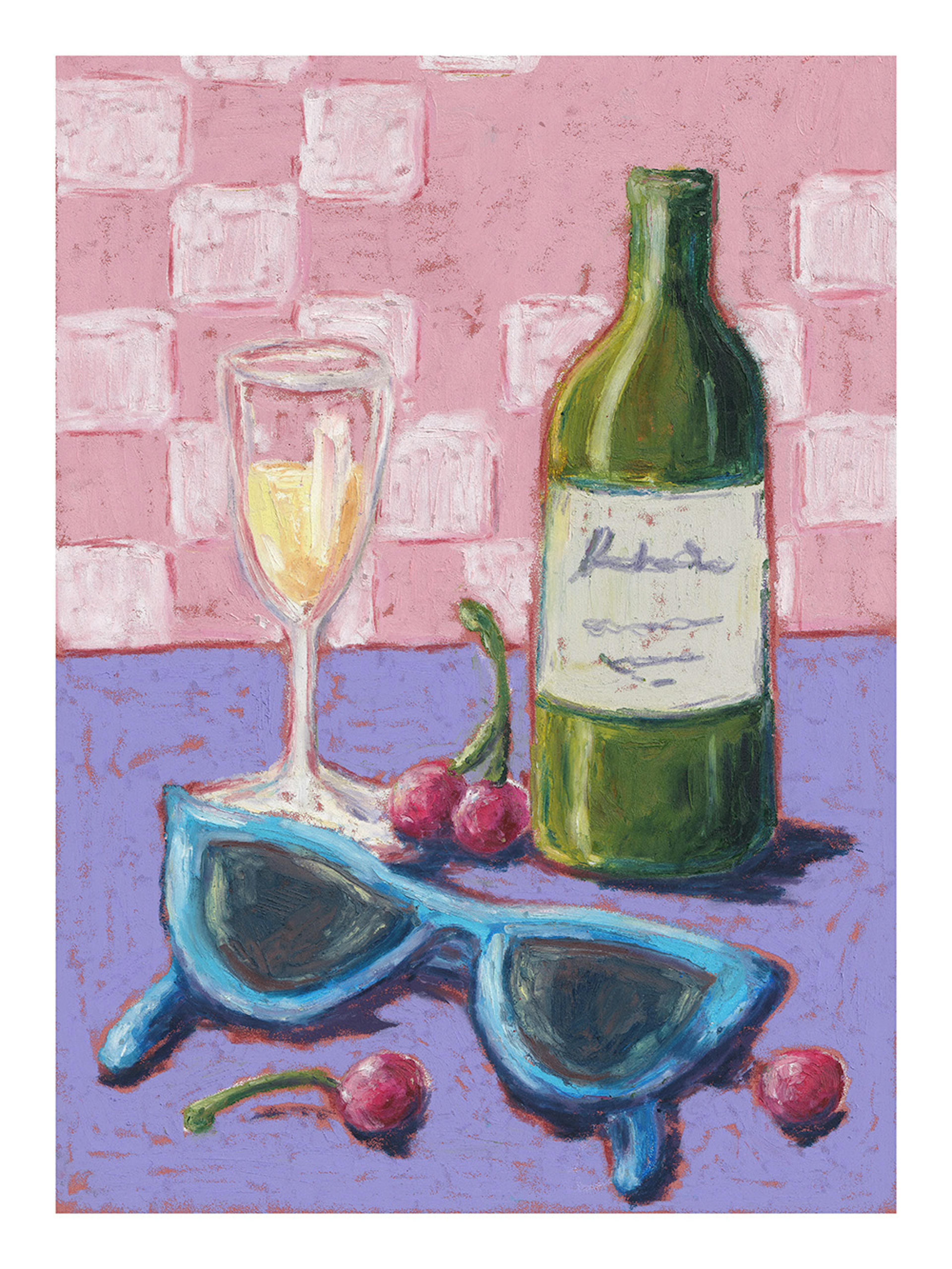 Hannah Durham - Sunglasses and Wine Print