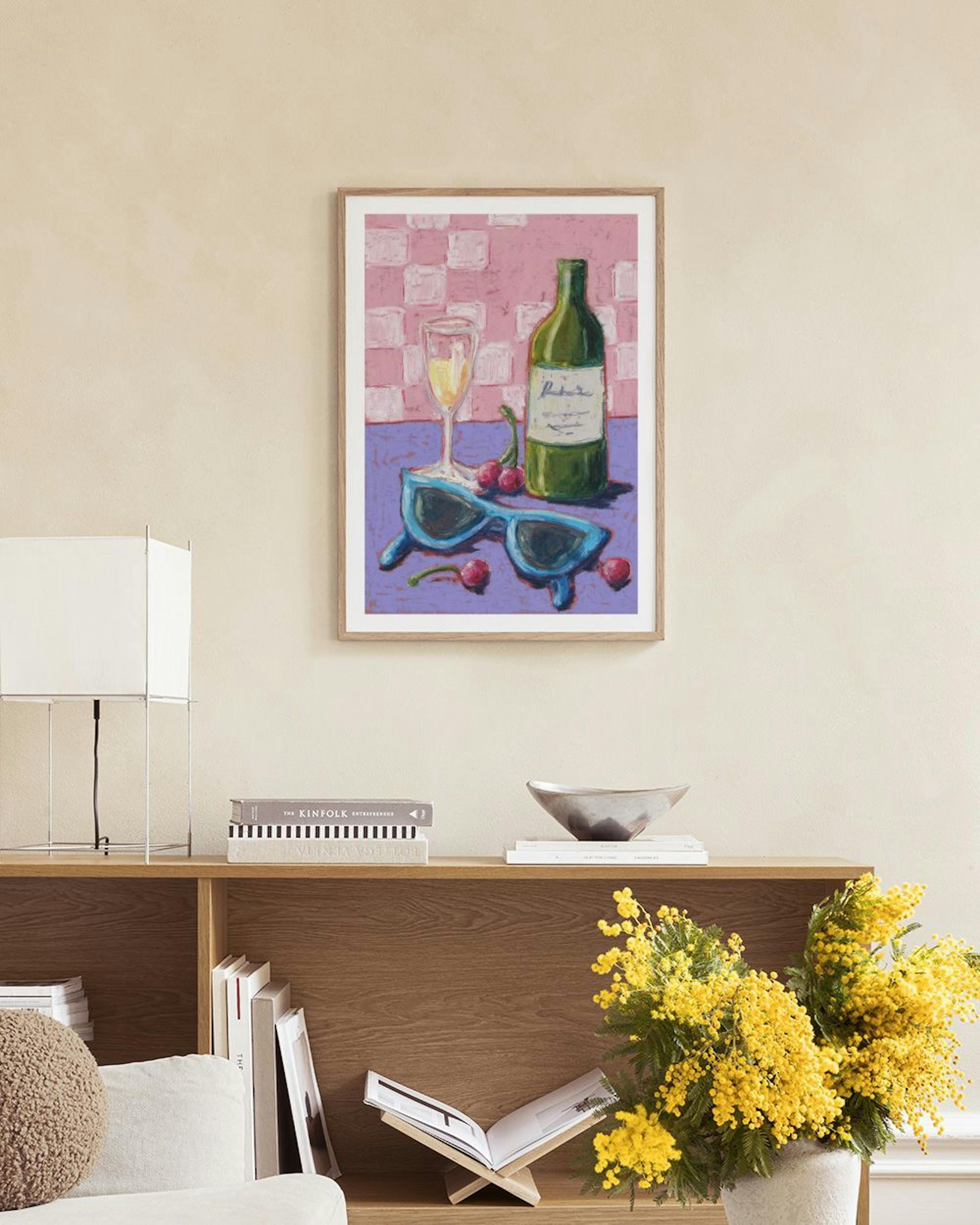 Hannah Durham - Sunglasses and Wine Print