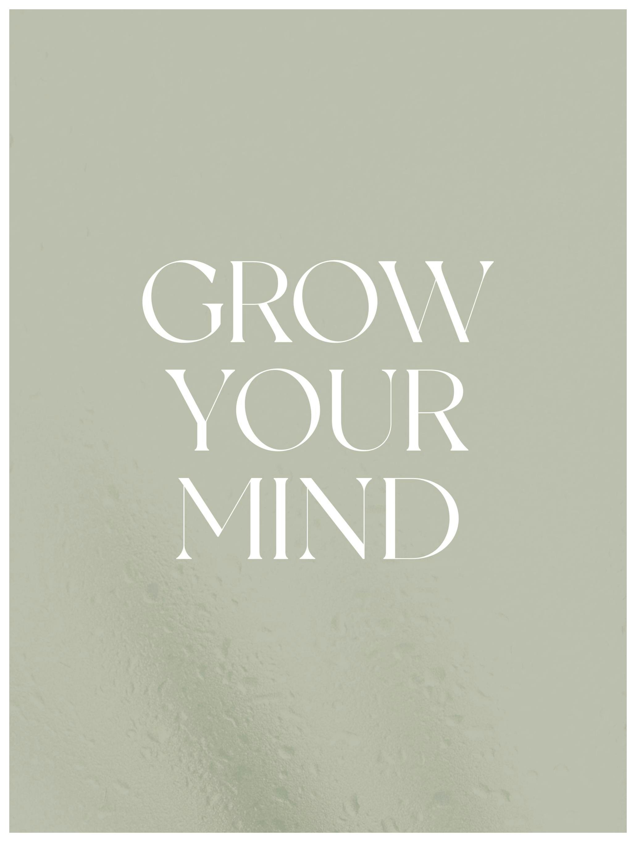 Grow Your Mind Poster (21x30 cm) -  Bilder und Poster mit Zitaten