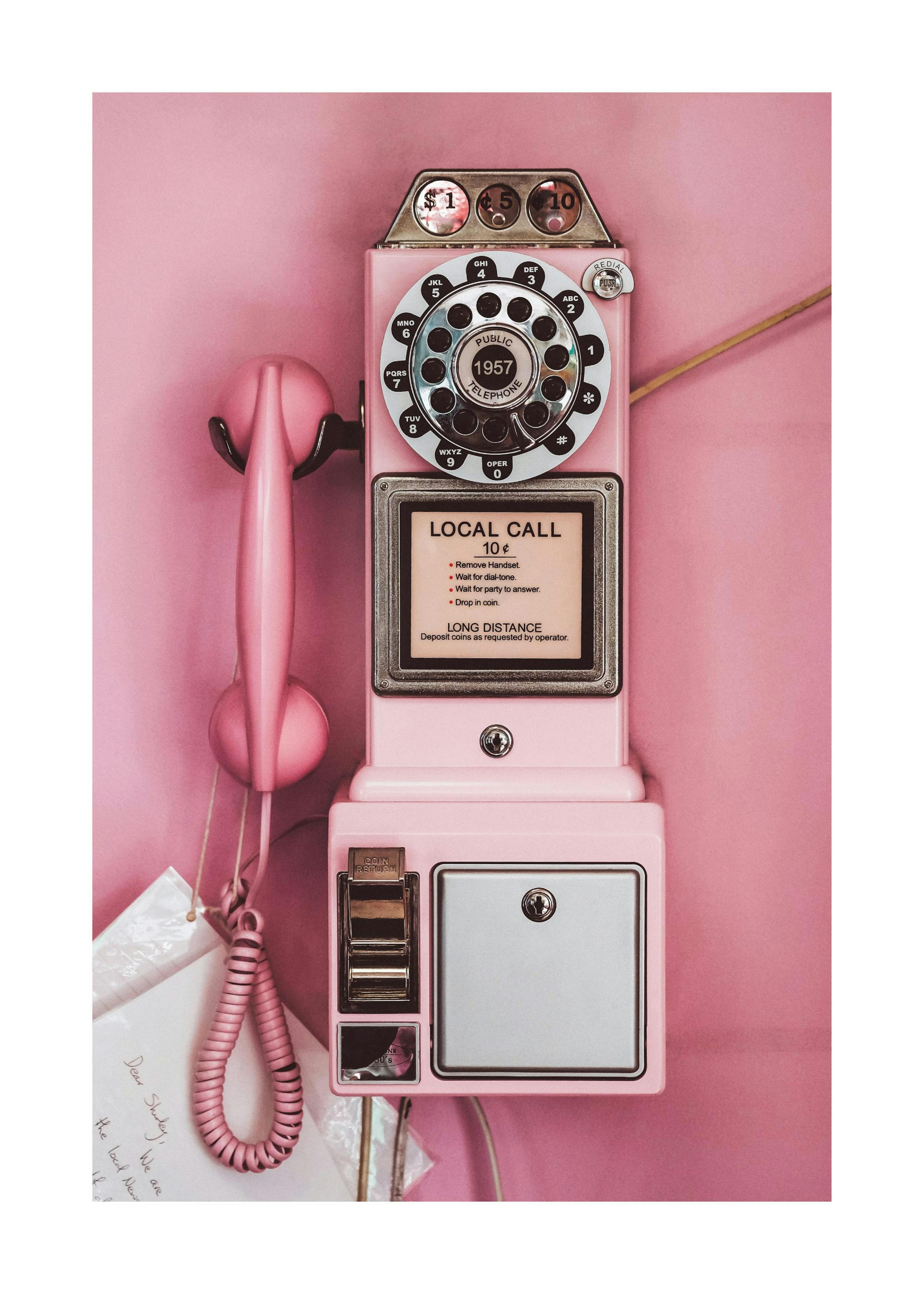 Pink Pay Phone Print 0