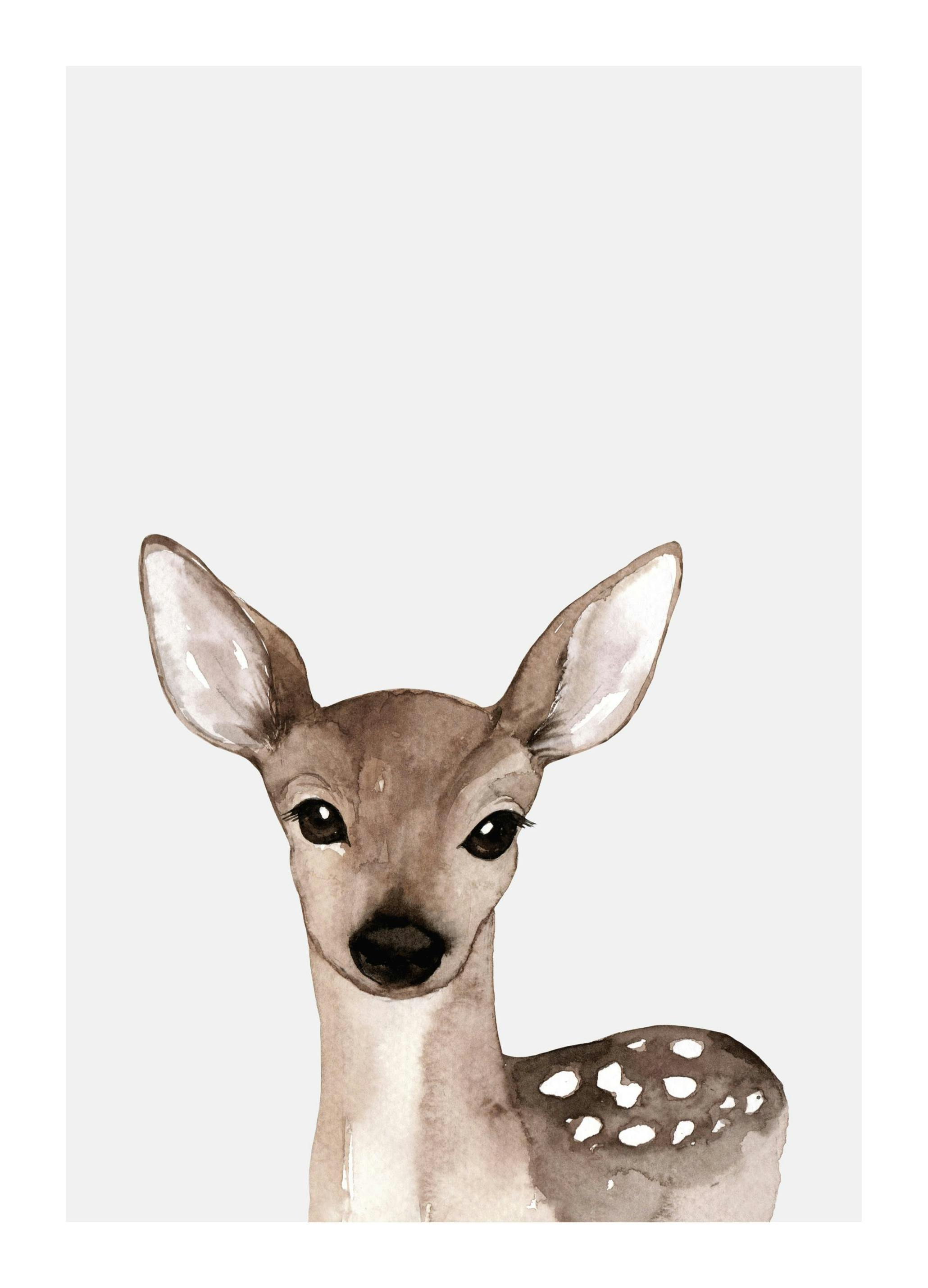 Prints - Little Deer Print (21x30 cm) - Kids wall art