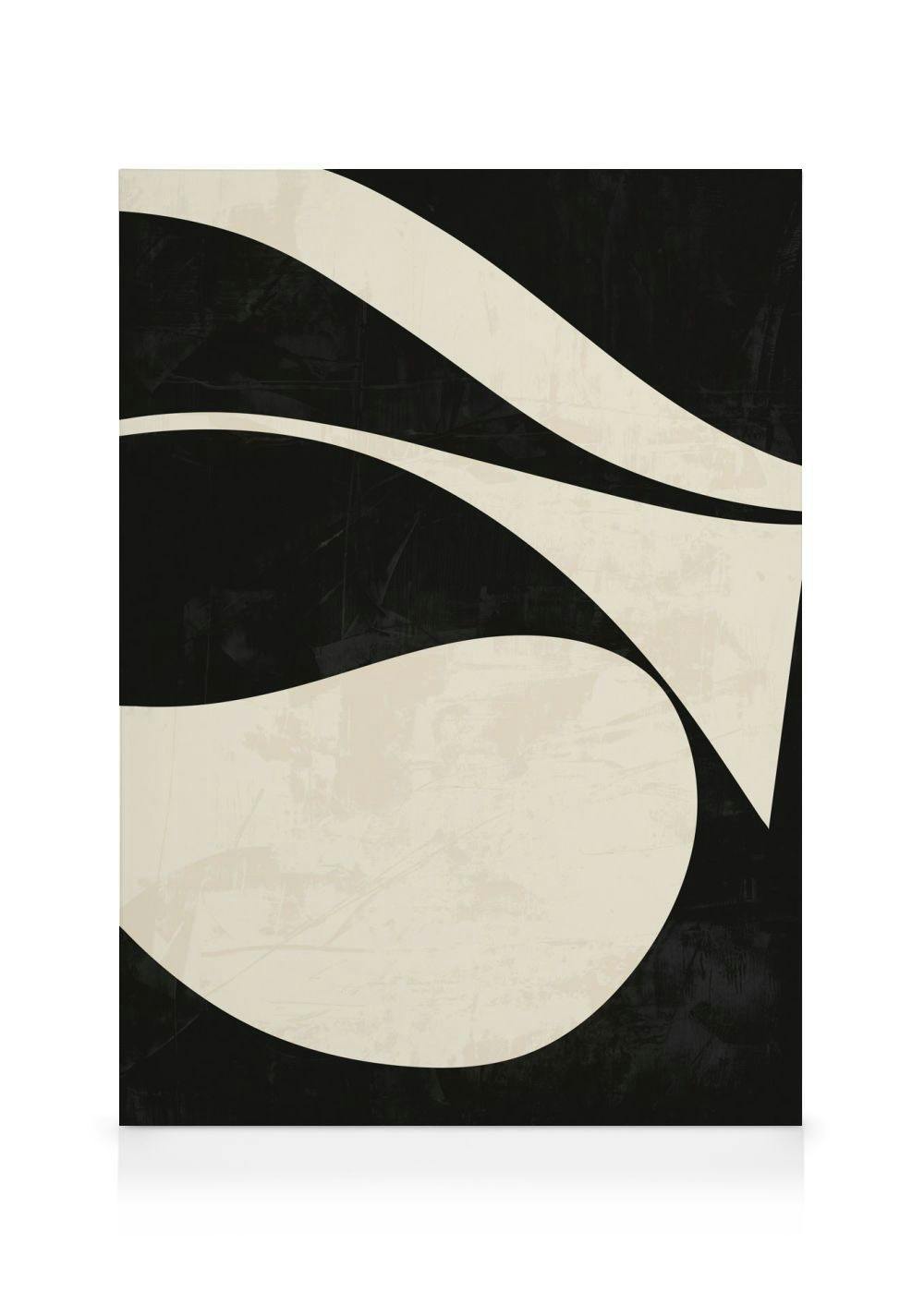 Canvas Prints Black and Beige Centerpiece No1 Canvas print (50x70 cm - Black Frame)