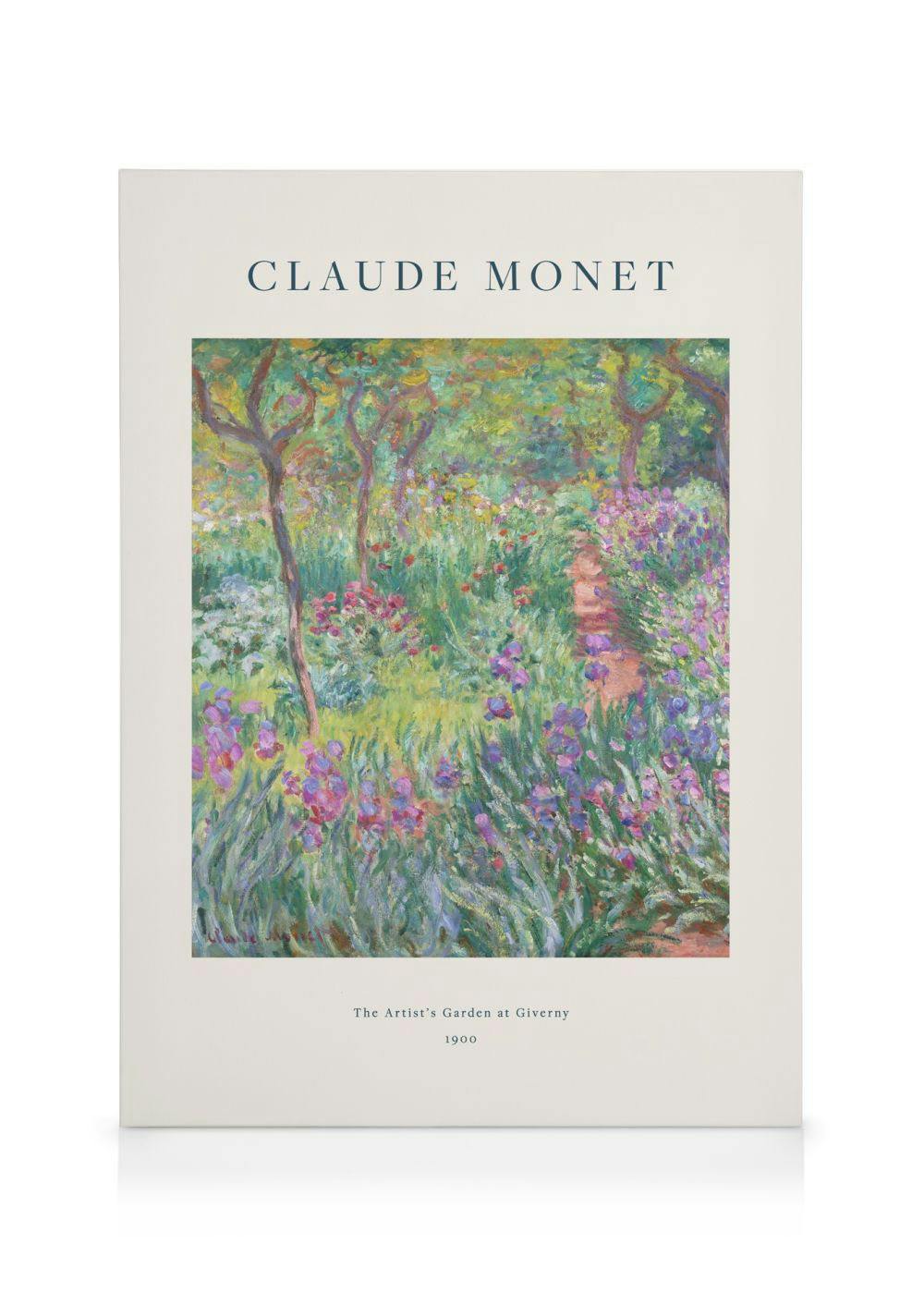 Canvas Prints Monet - The Artist's Garden at Giverny Canvas print (50x70 cm - Oak Frame)