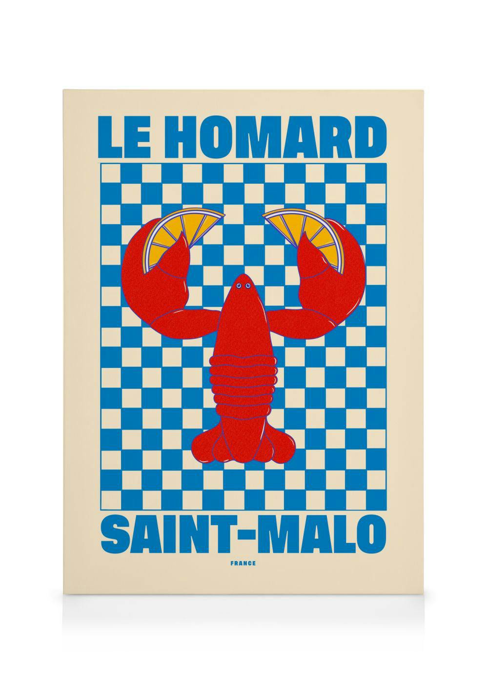 Canvas Prints Nephthys Foster - Le Homard Canvas print (50x70 cm - Black Frame)