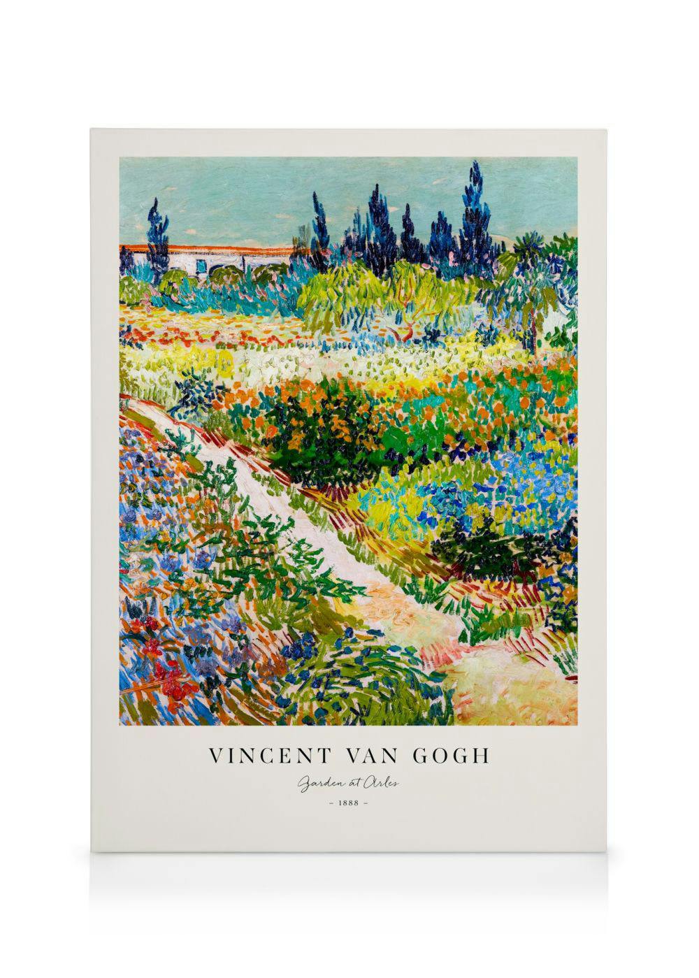 Canvas Prints Van Gogh - Garden at Arles Canvas print (50x70 cm - Black Frame)