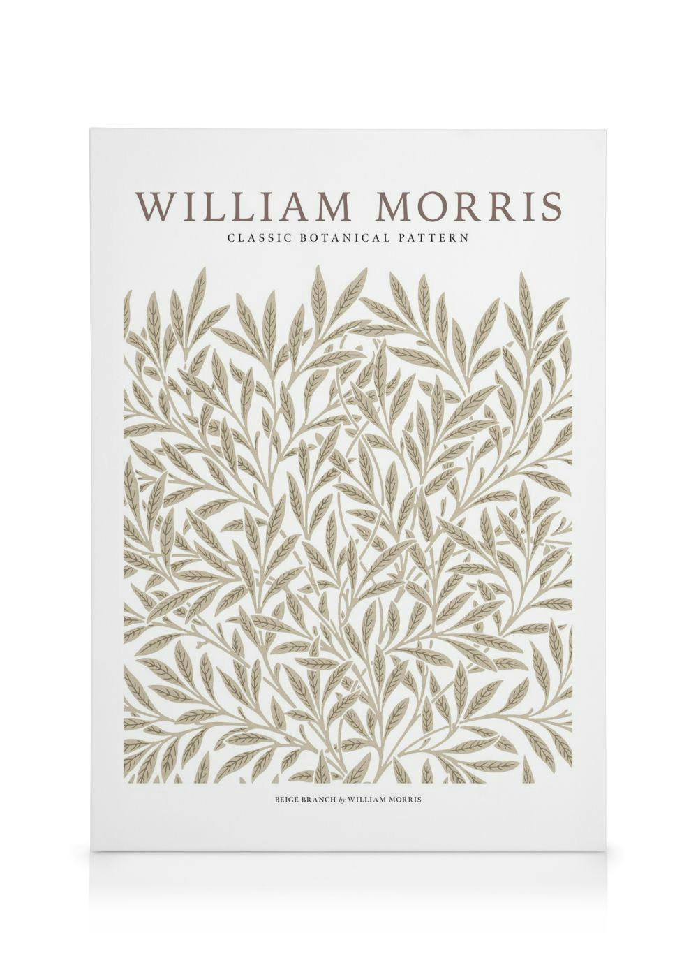 Canvas Schilderijen William Morris - Beige Branch Canvas (50x70 cm)