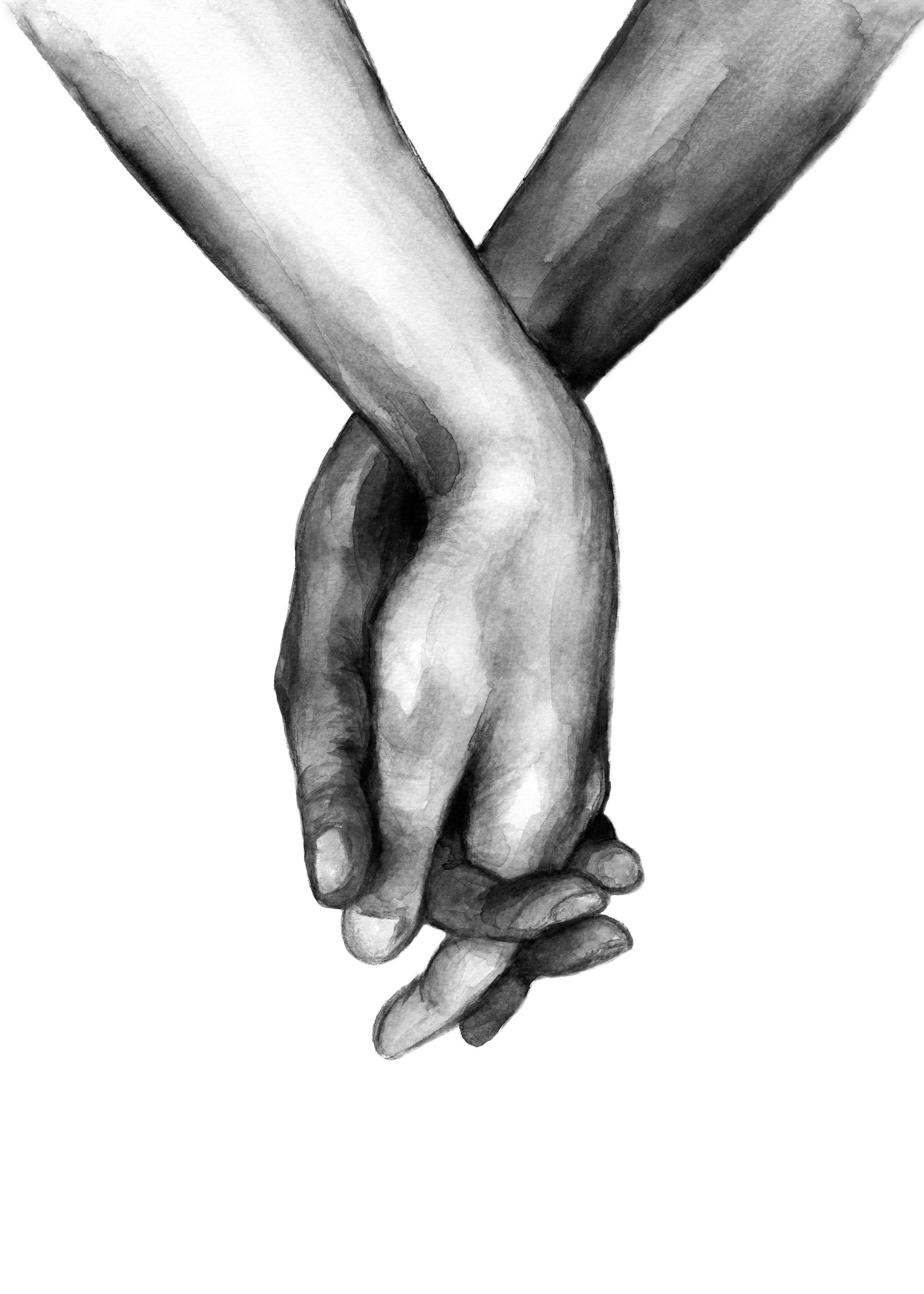 Watercolor Hands No1 Plakat 0