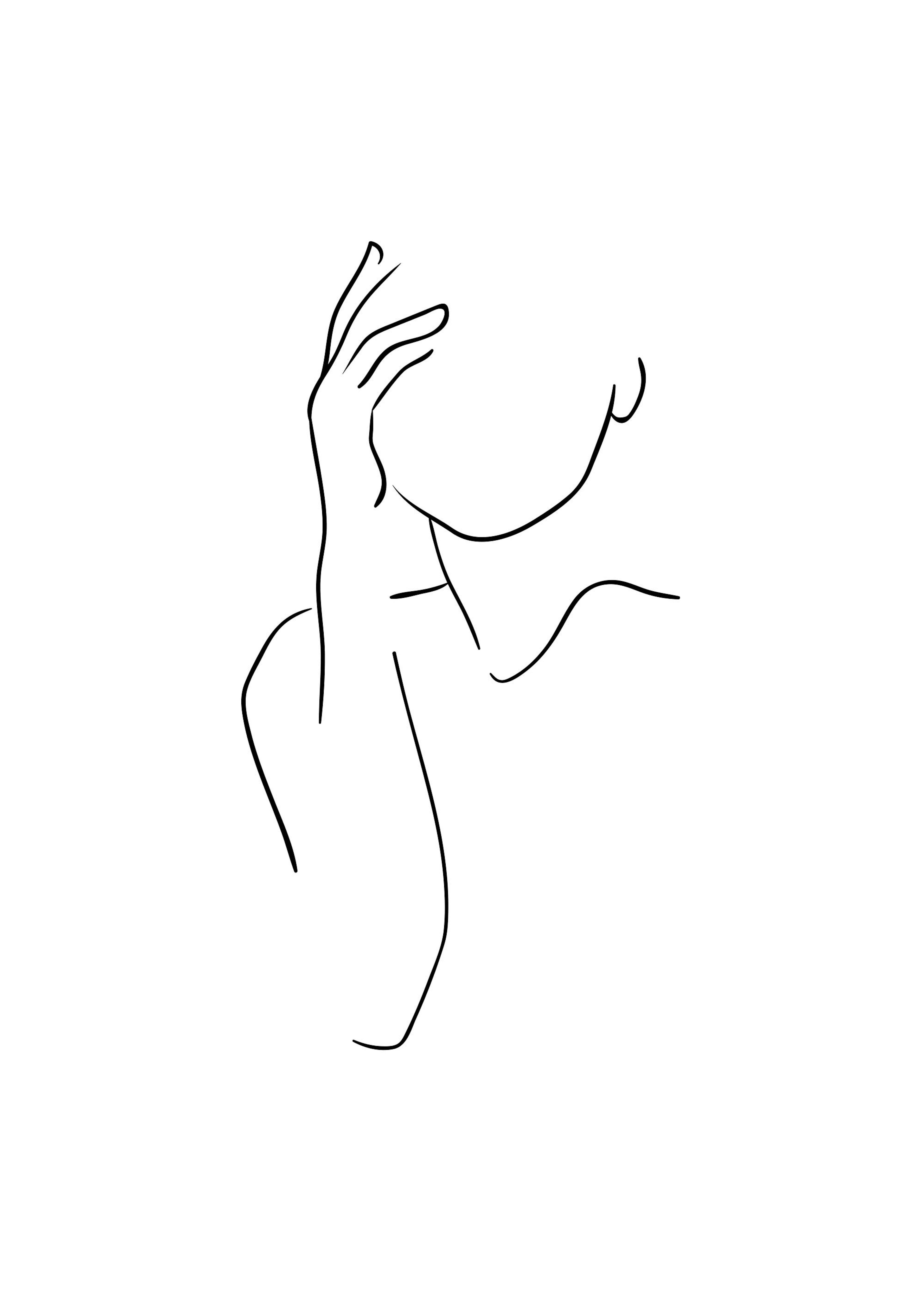 Shoulder Line Art 포스터 0