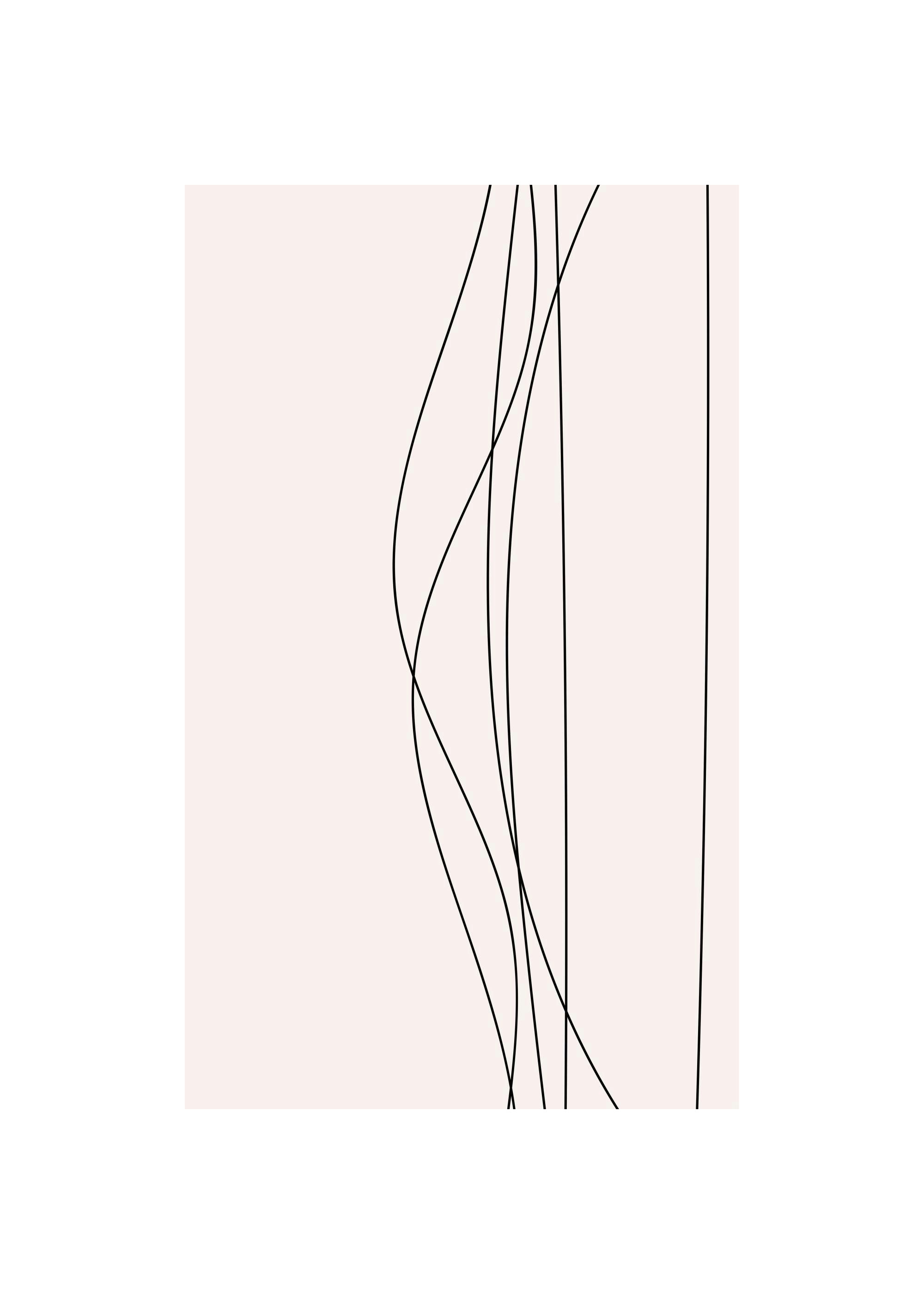 Affiche Linee No1, typographie noire et minimaliste sur fond blanc cassé