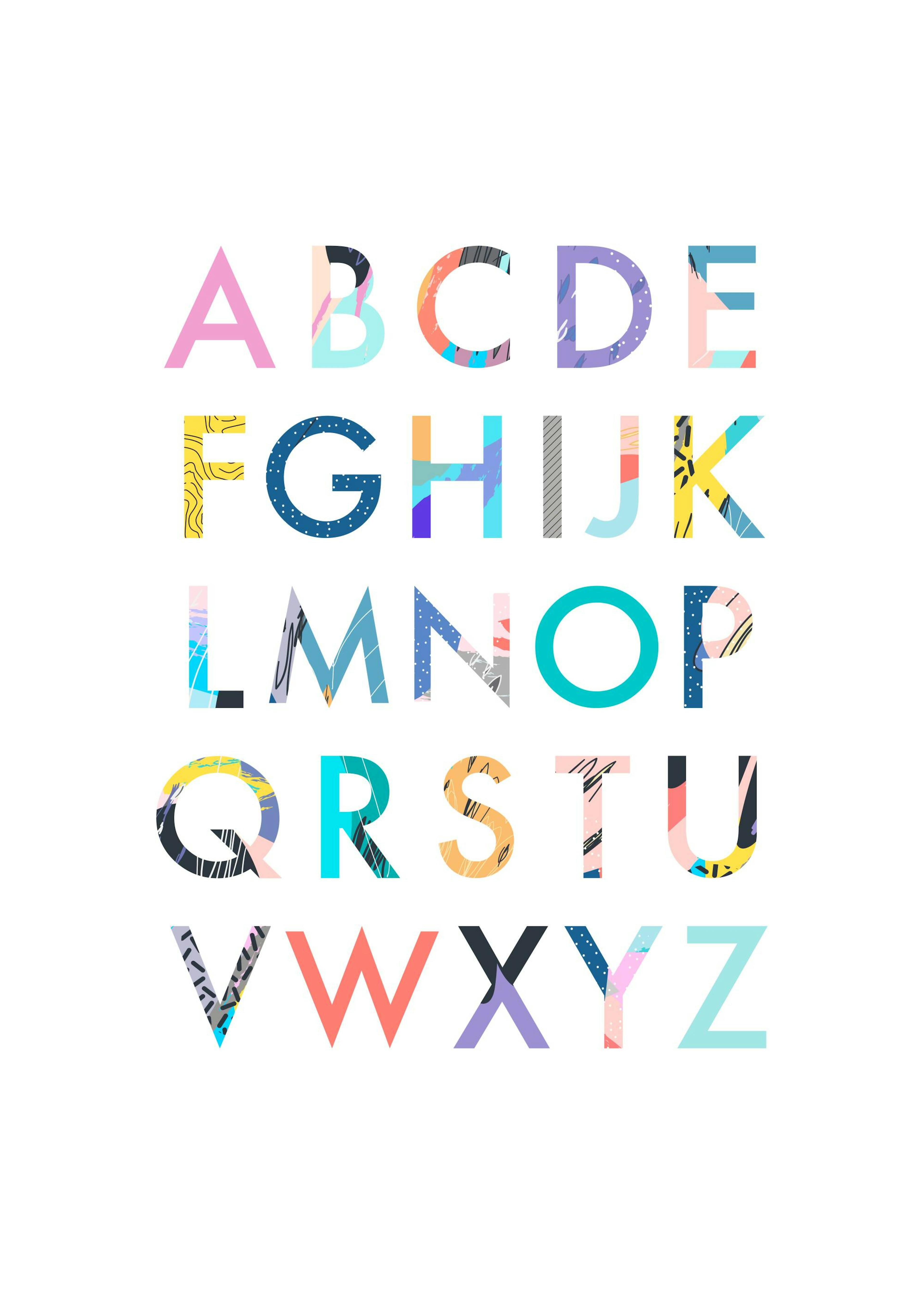 Color Alphabet Plagát 0