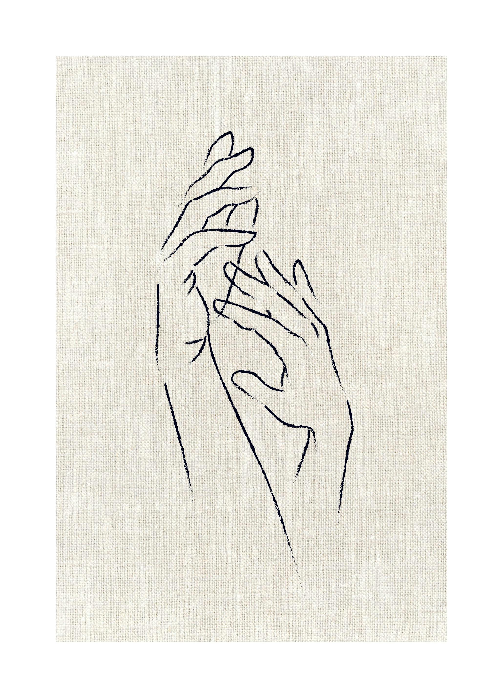 Texture Line Hands Plakat (30x40 cm) - Plakater > Kunstplakater