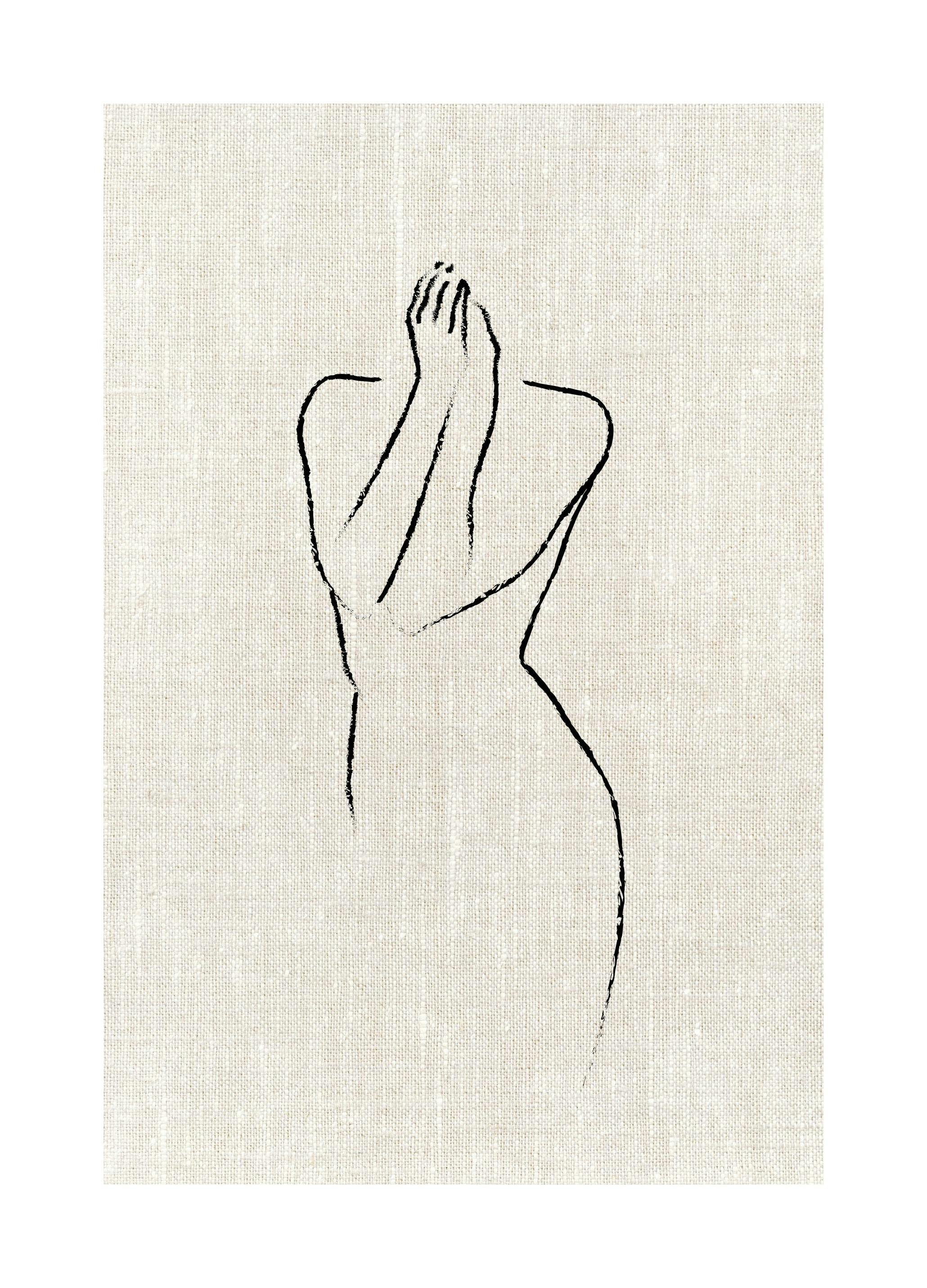 Texture Line Shoulders Print (30x40 cm)