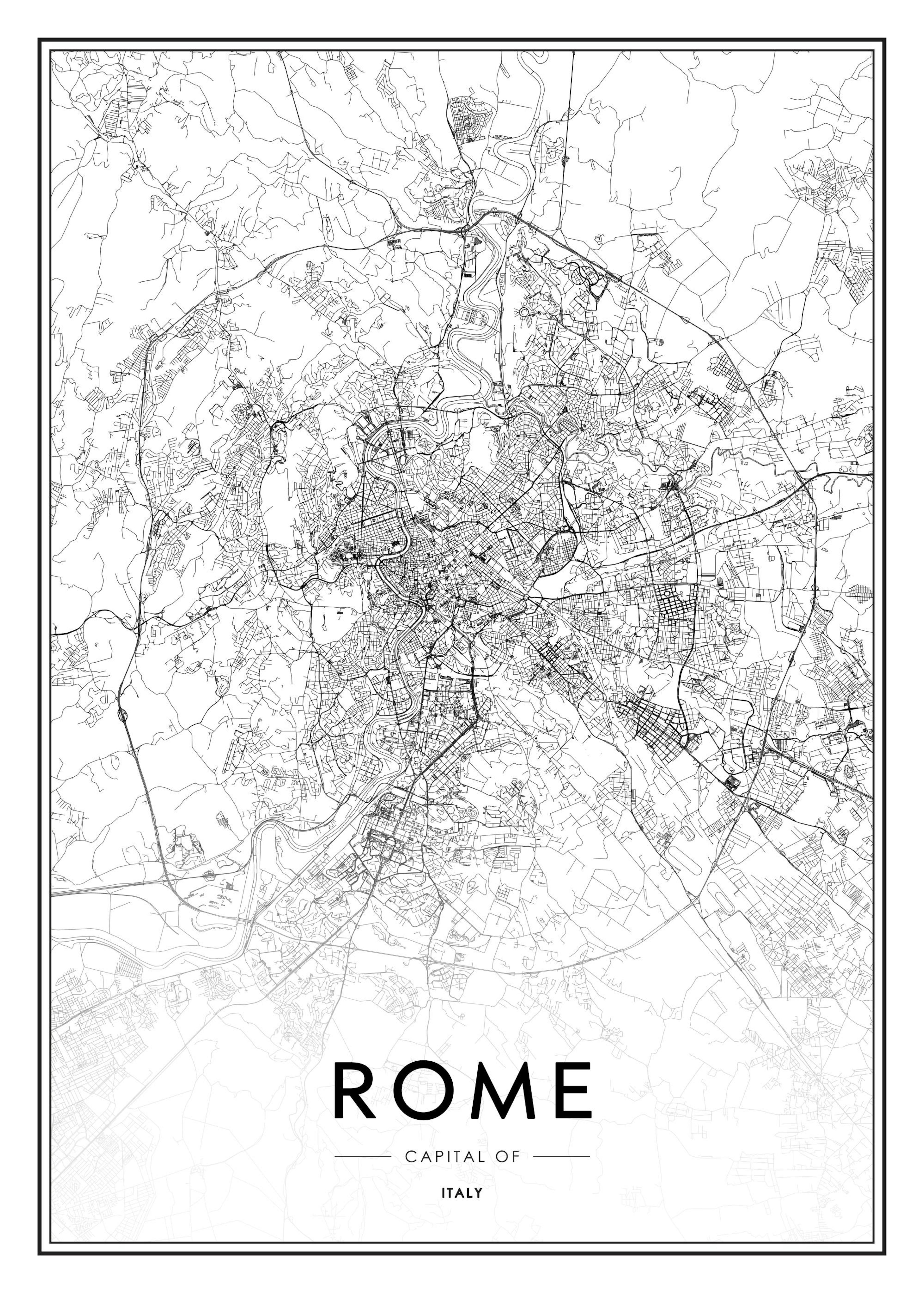 Rome Map Affiche 0