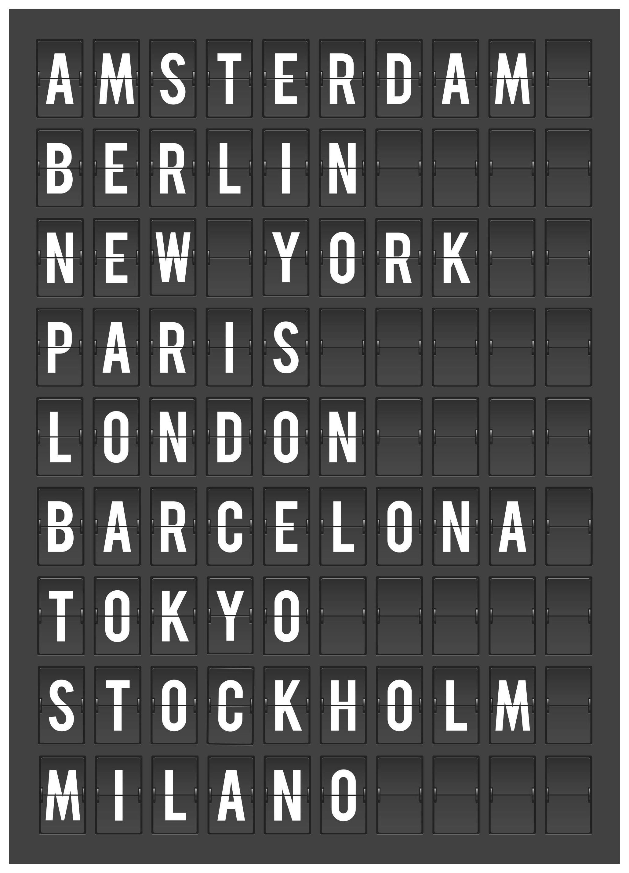 Travel The World Poster (30x40 cm) - Posters met tekst