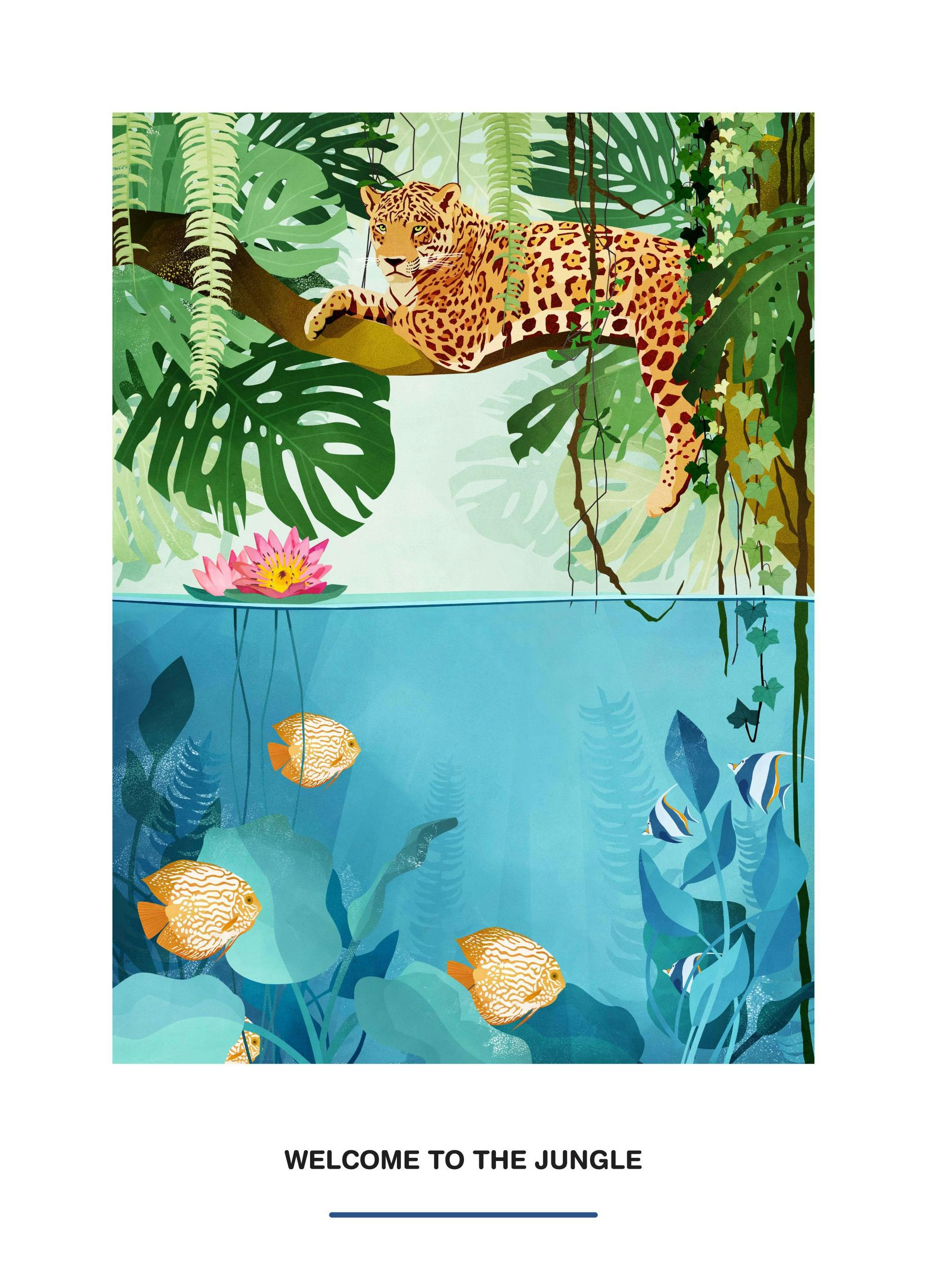 Welcome To The Jungle Poster (50x70 cm)- Quadri per bambini