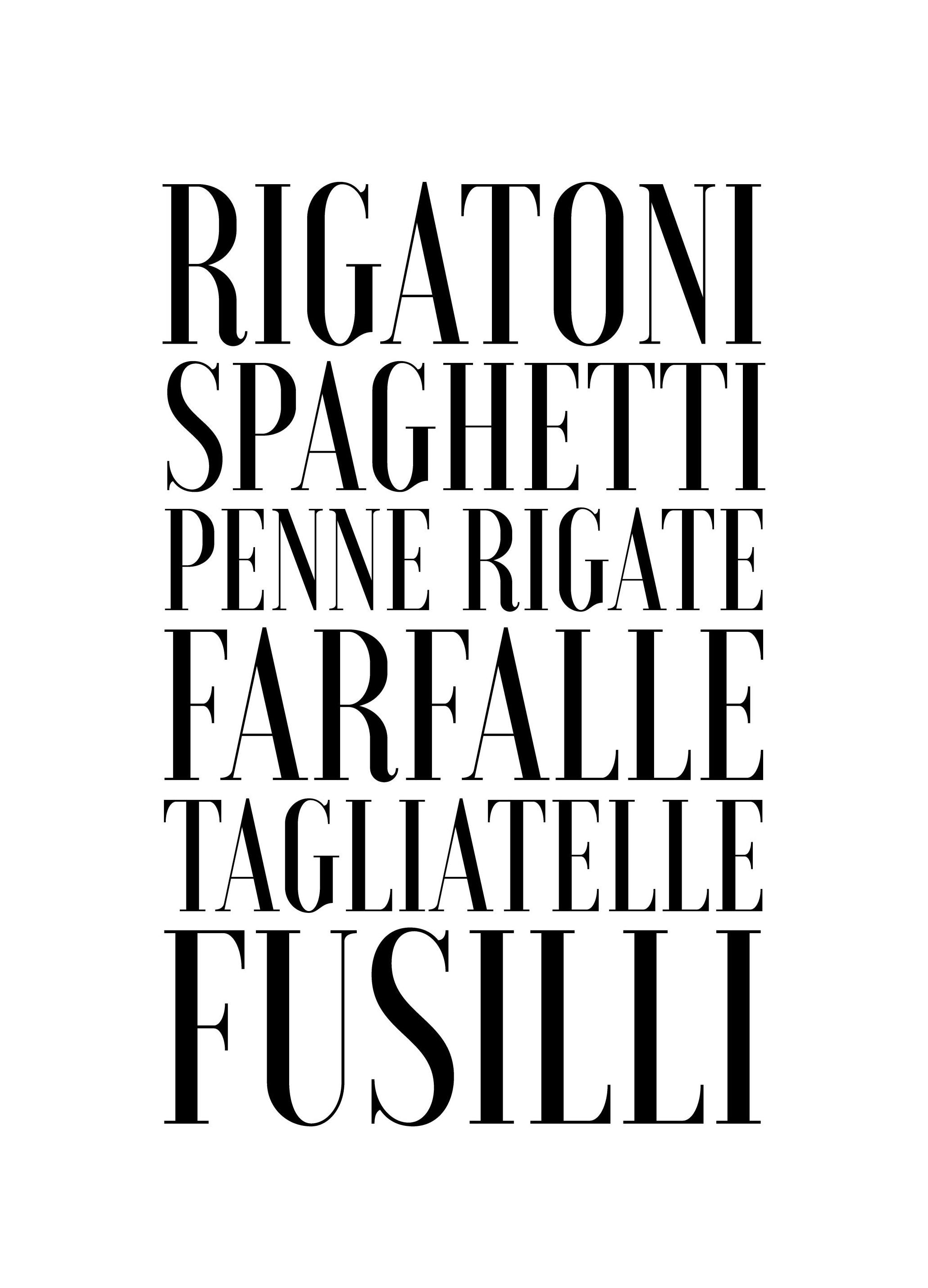 Pasta Poster (30x40 cm)