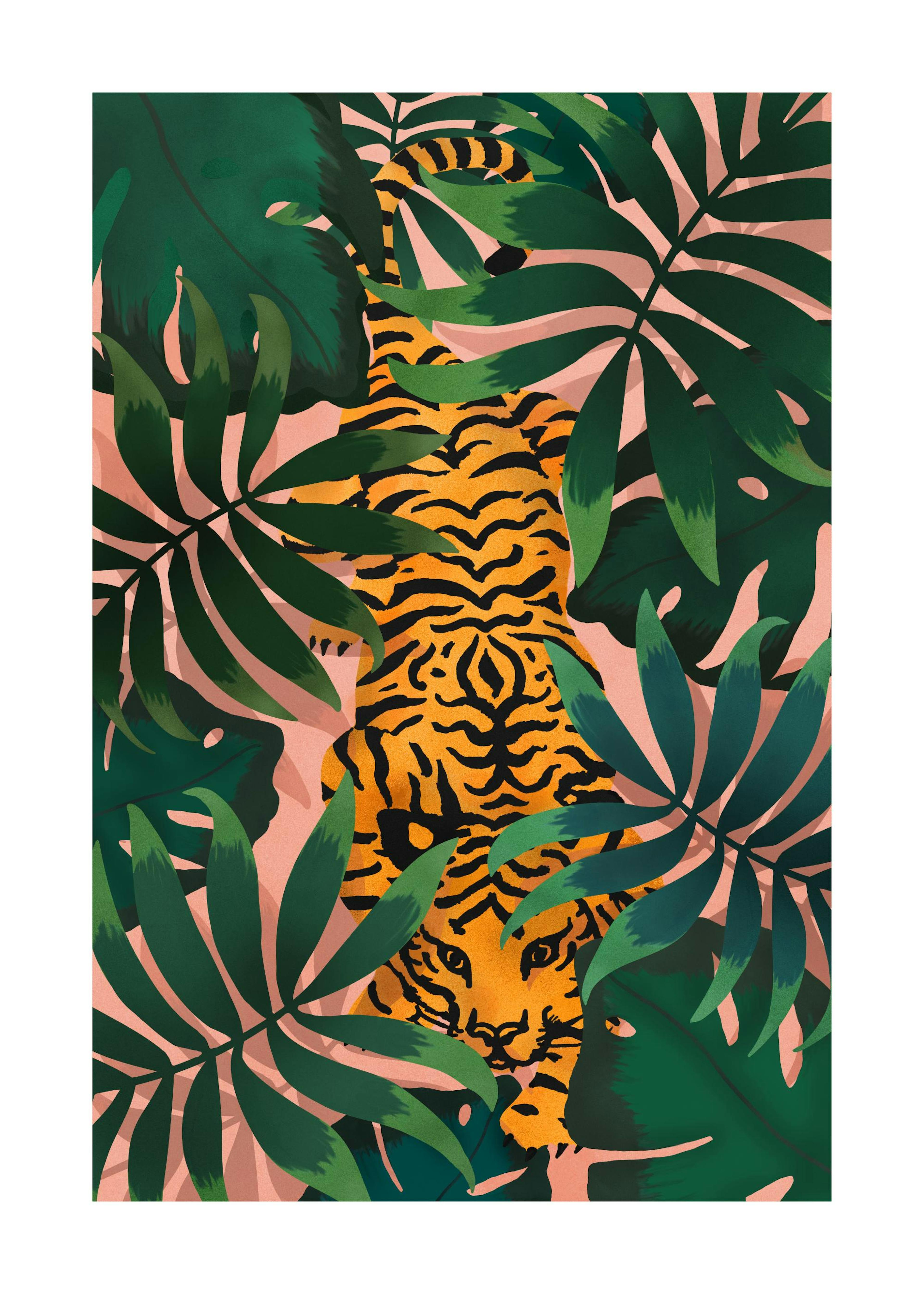 Tiger In Jungle Print 0