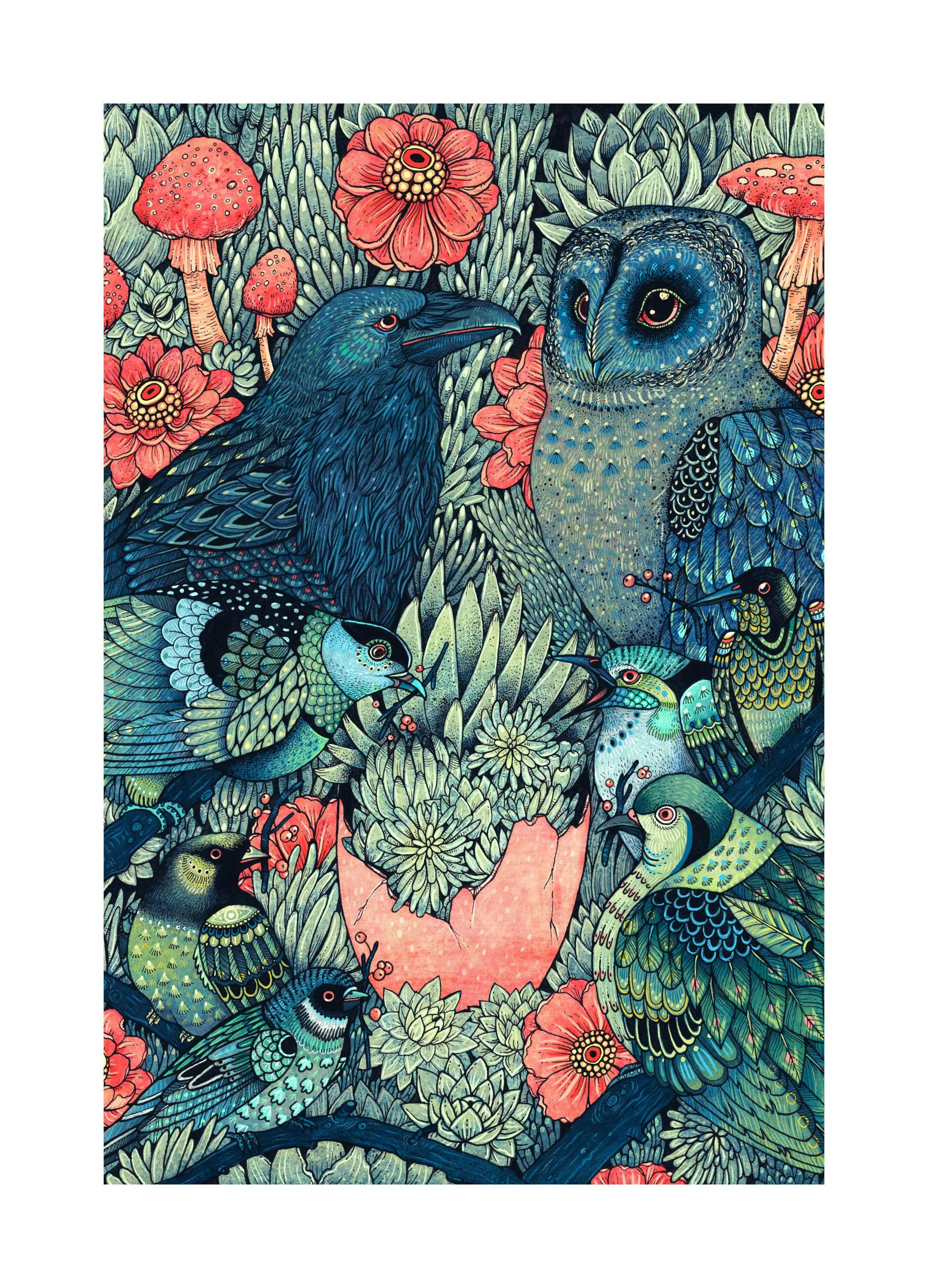 Prints - The Flock Print (30x40 cm) - Art prints