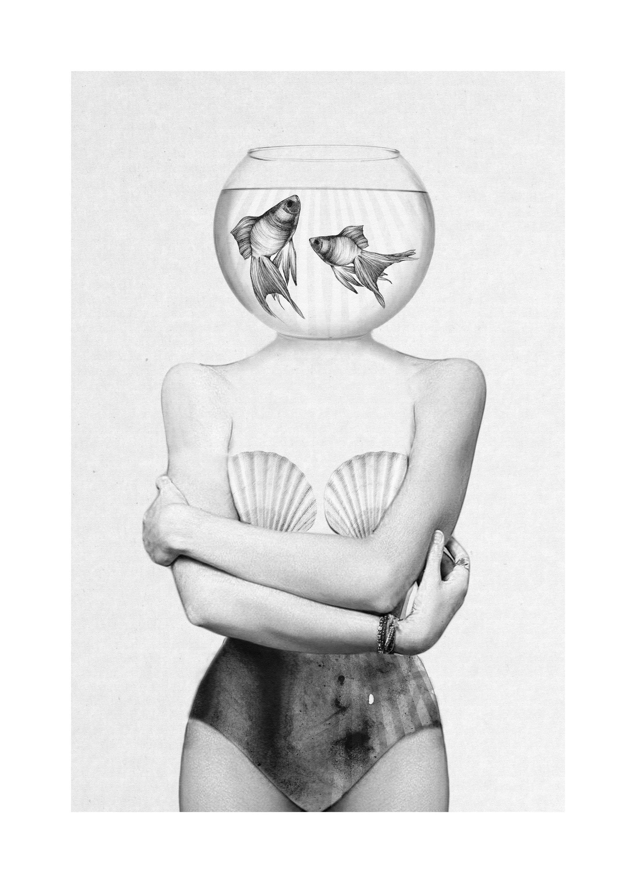Fish Bowl Affiche (50x70 cm) - Affiches noir et blanc