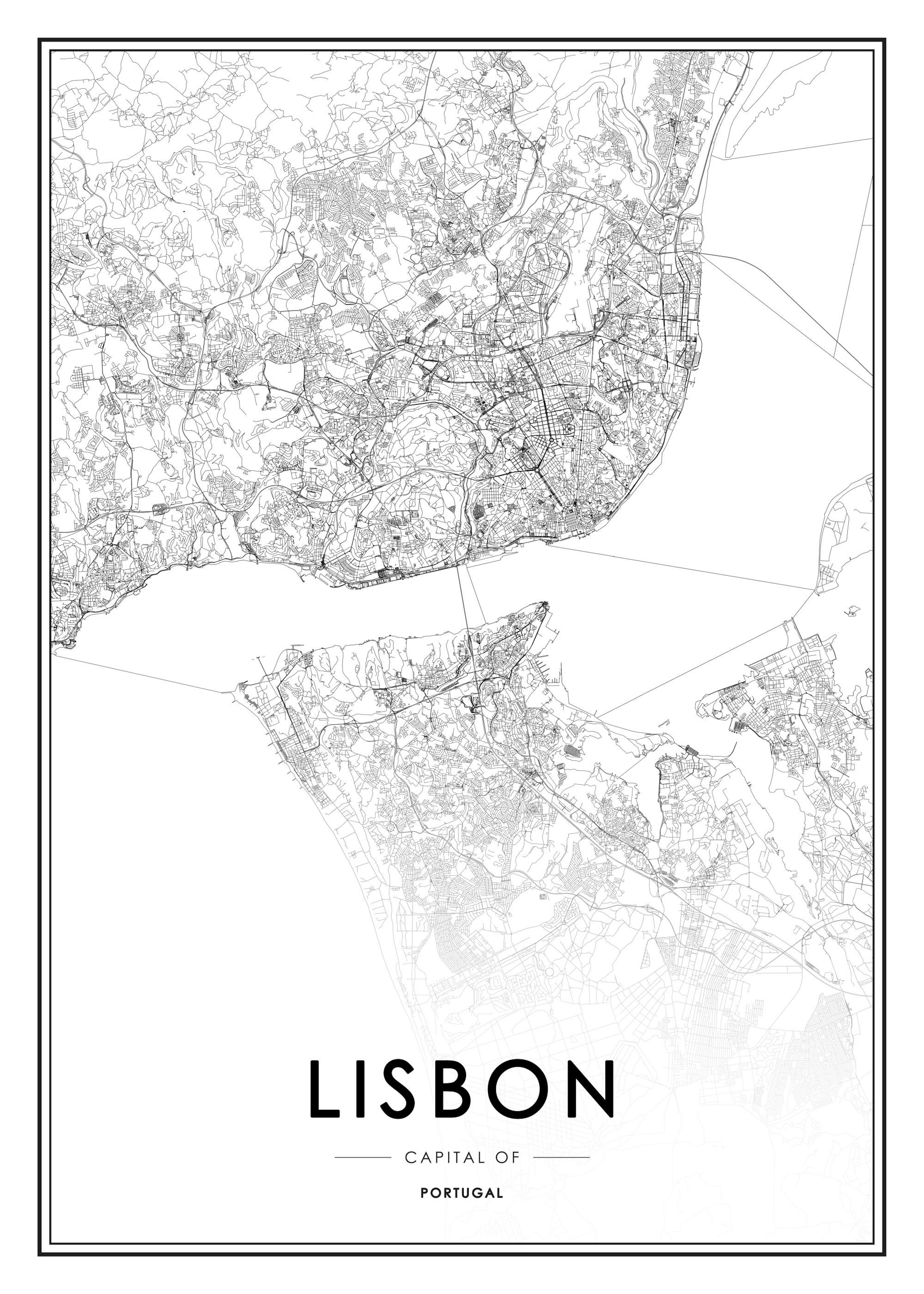 Lisbon Map Poster 0