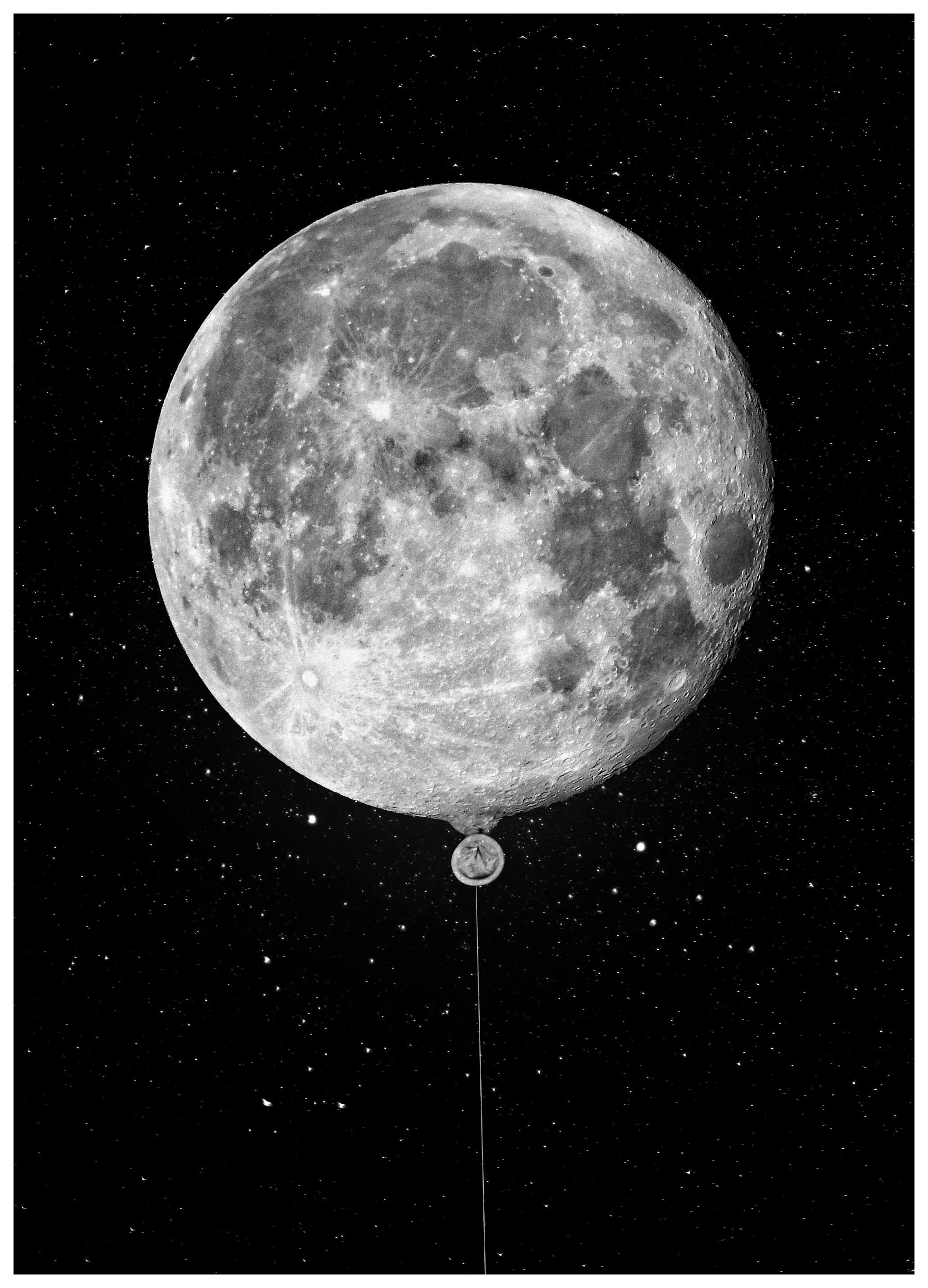 Moon Balloon Poster (50x70 cm)