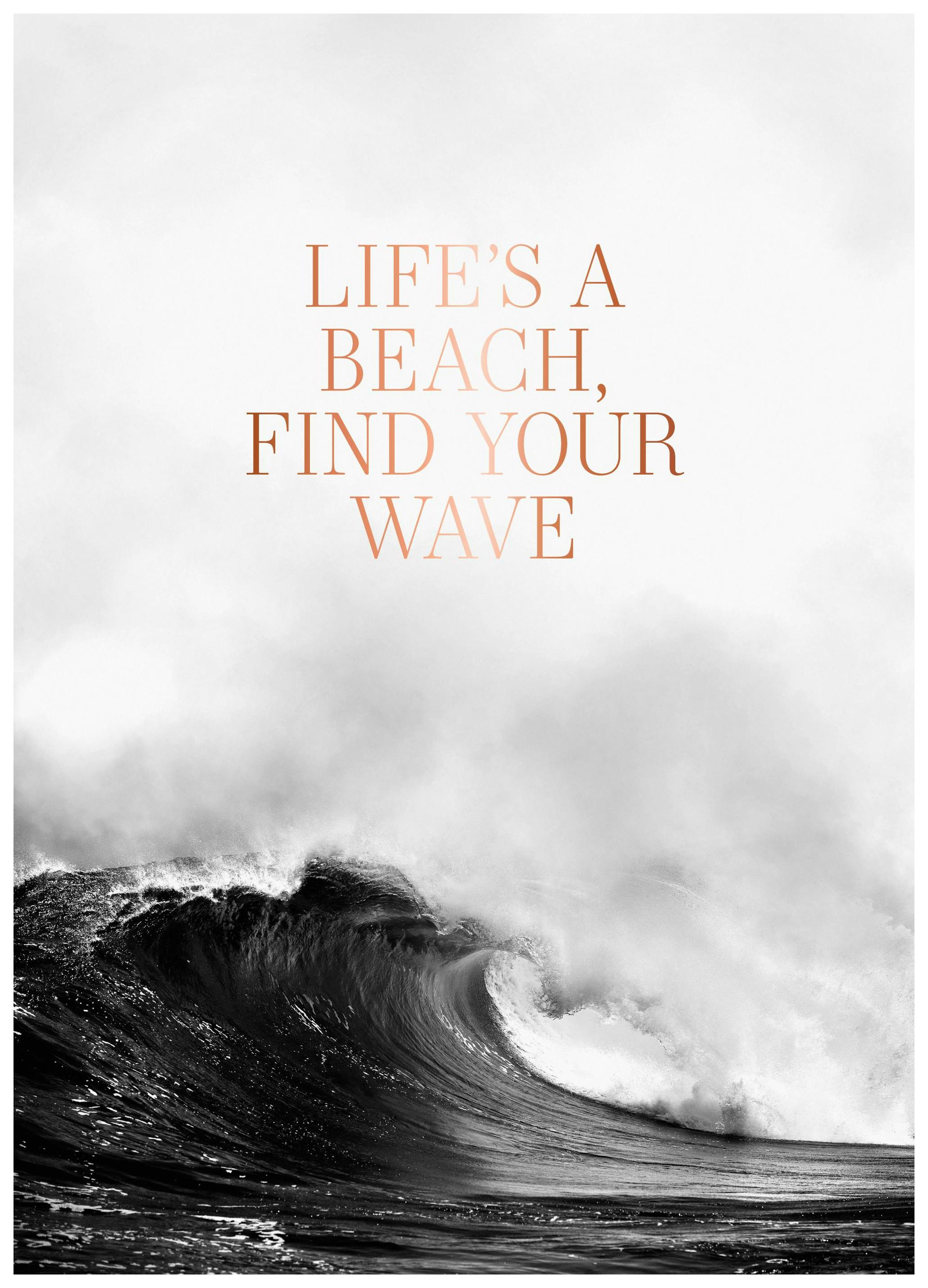 Life's A Beach Poster (21x30 cm) - Posters met tekst