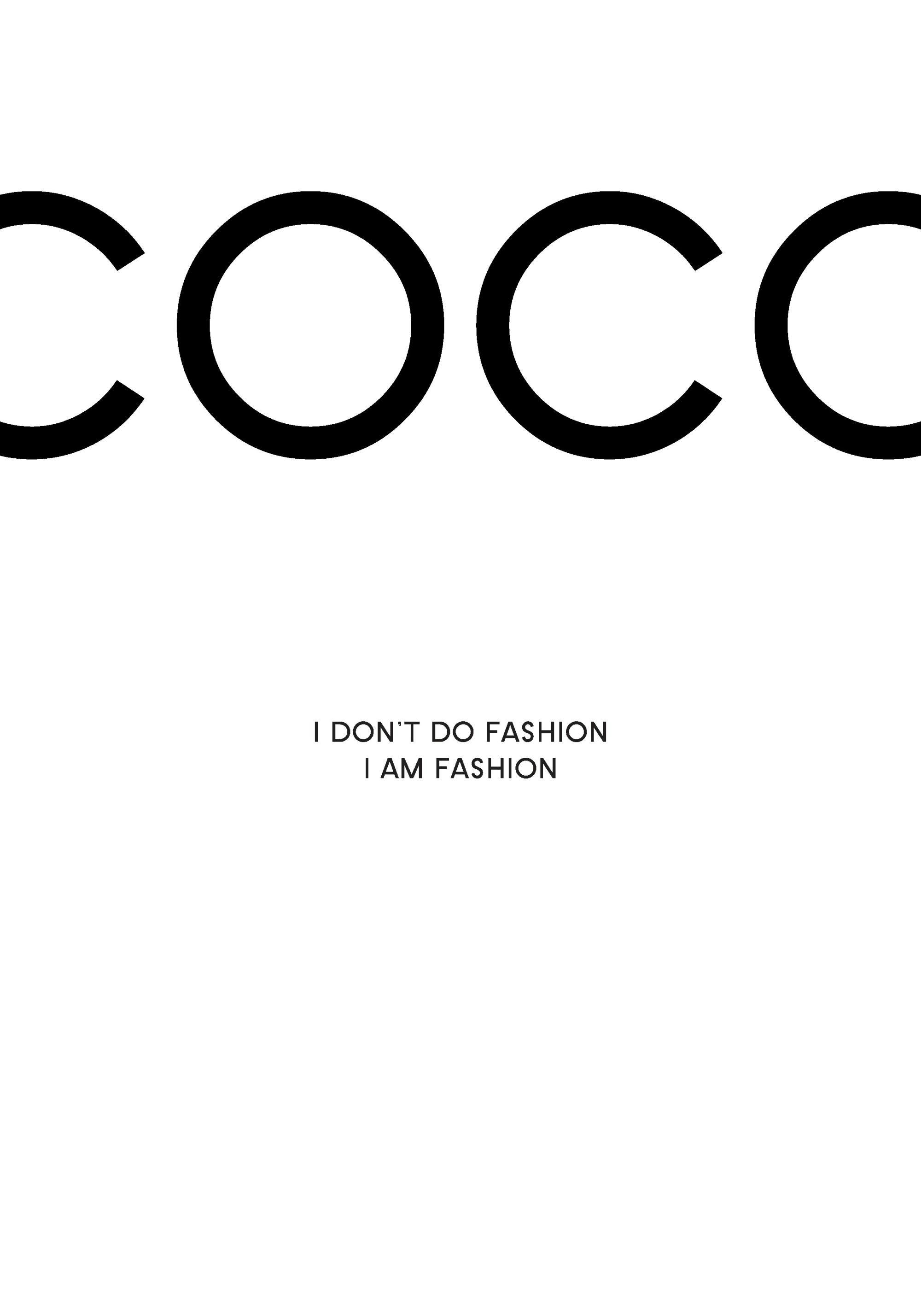Coco Chanel poster Posters with fashion citations –