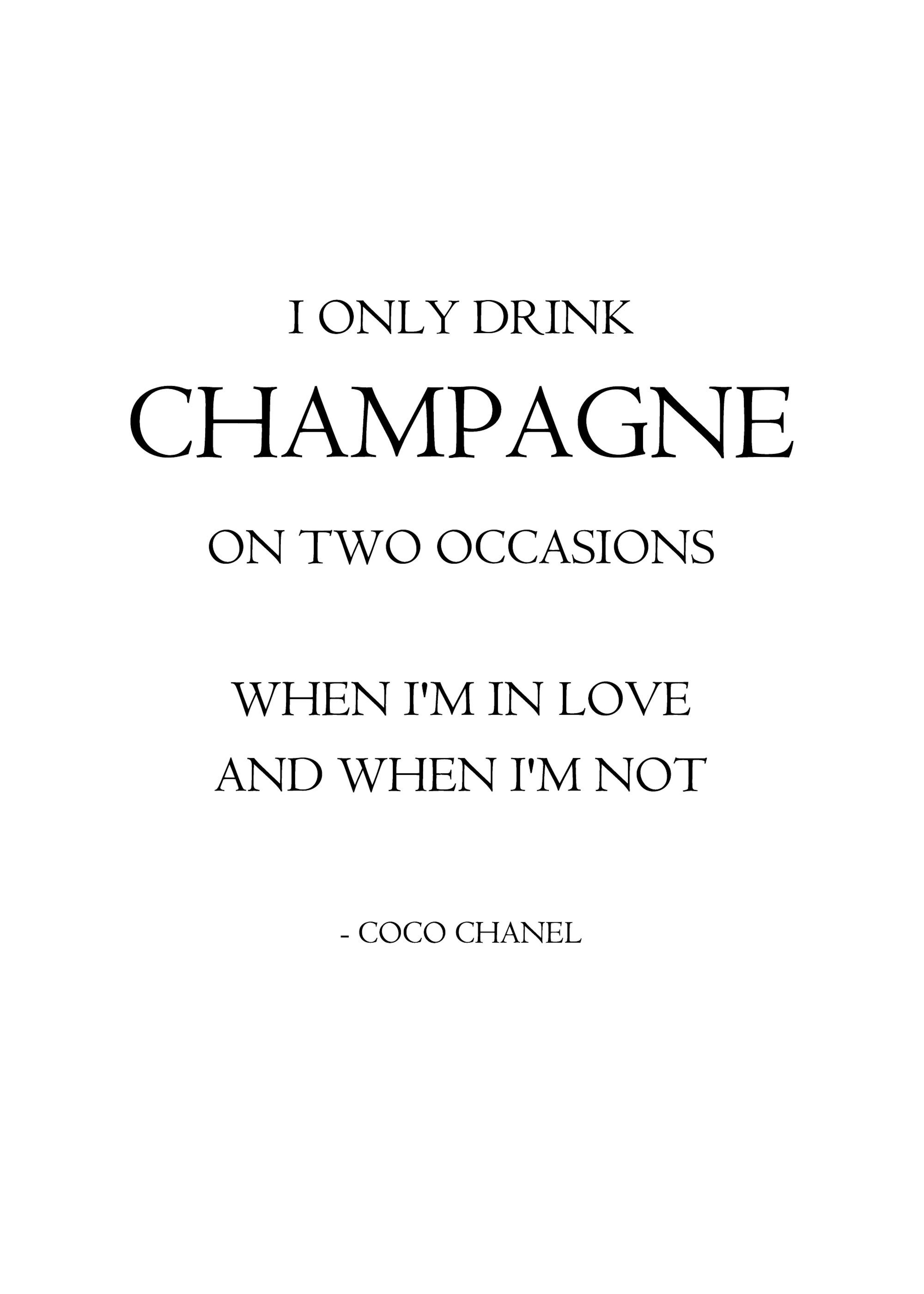 I Only Drink Champagne, Prints 0