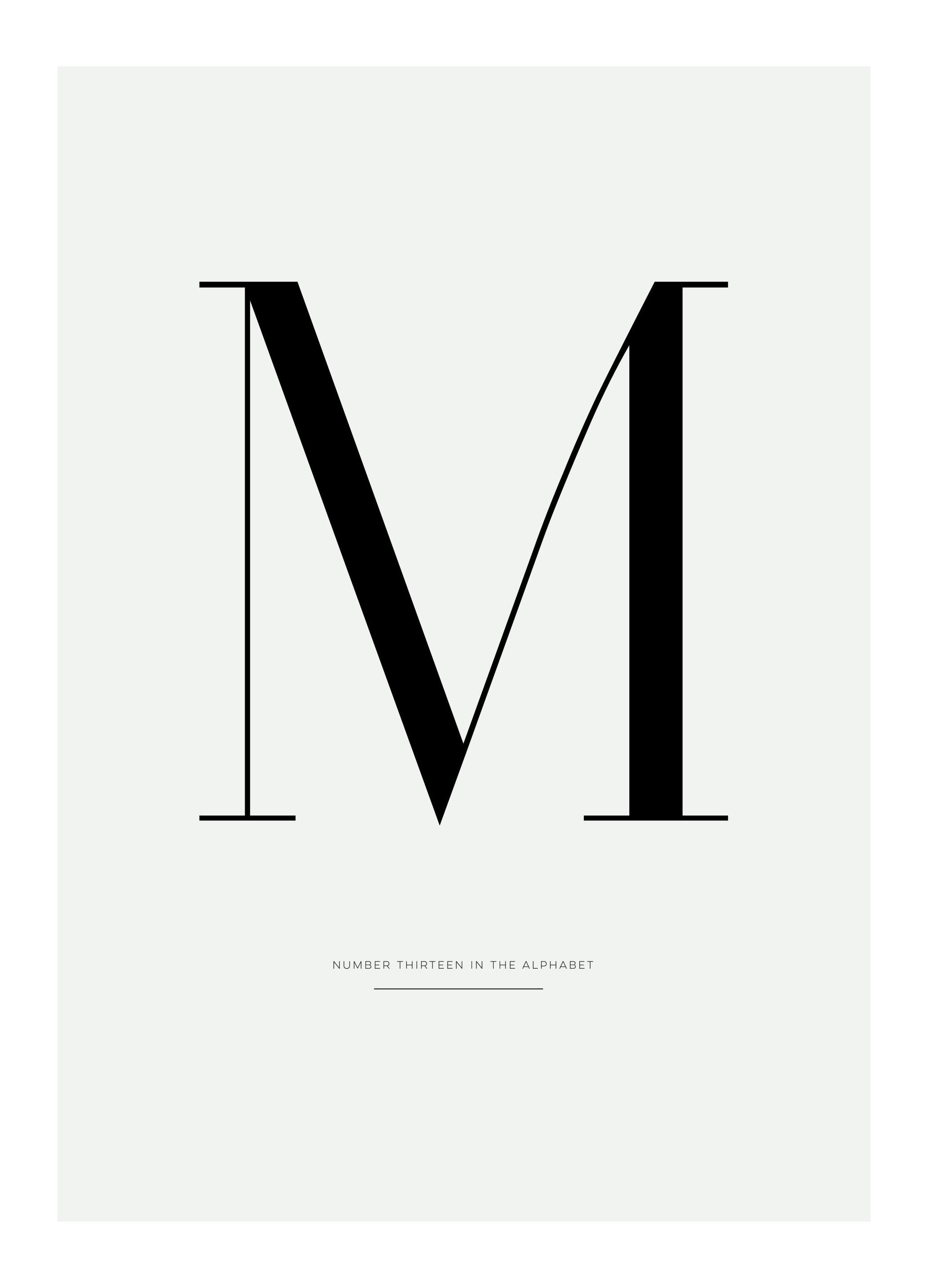 Graphic M, Poster (50x70 cm) - Letterkunst