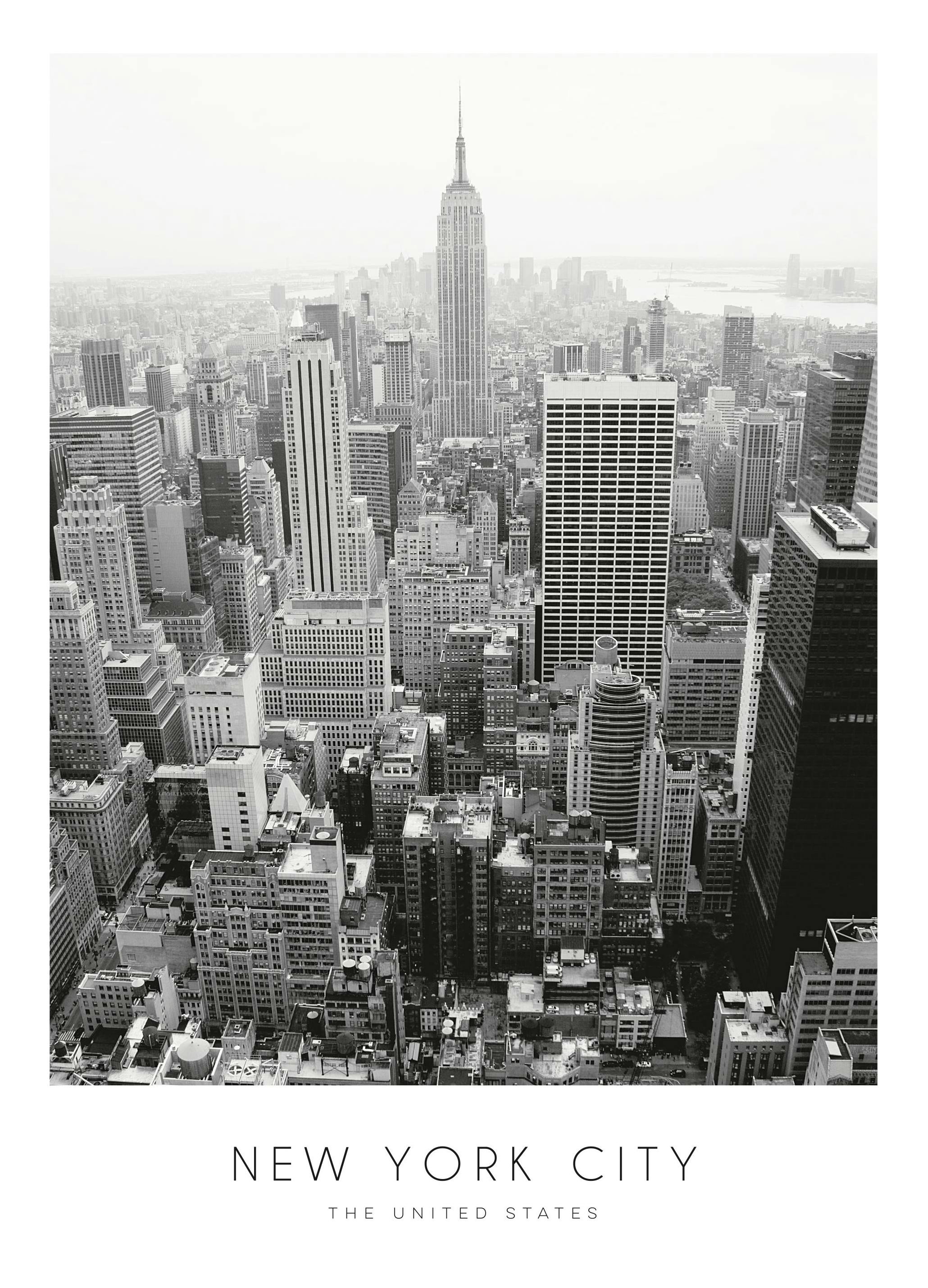 New York City Affiche (50x70 cm)  Tableaux en noir et blanc
