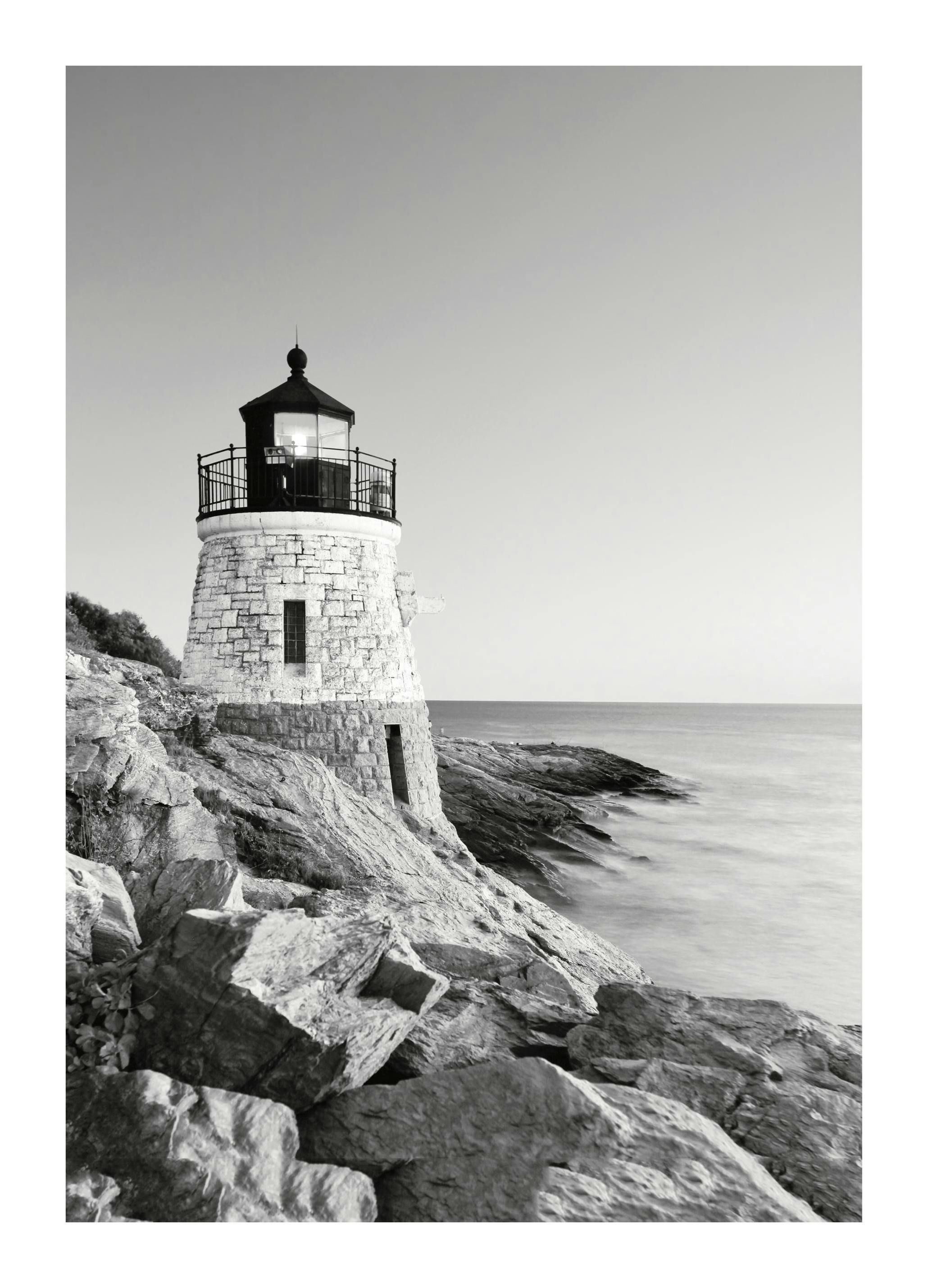 Lighthouse, Posters (50x70 cm) - Zwart wit posters