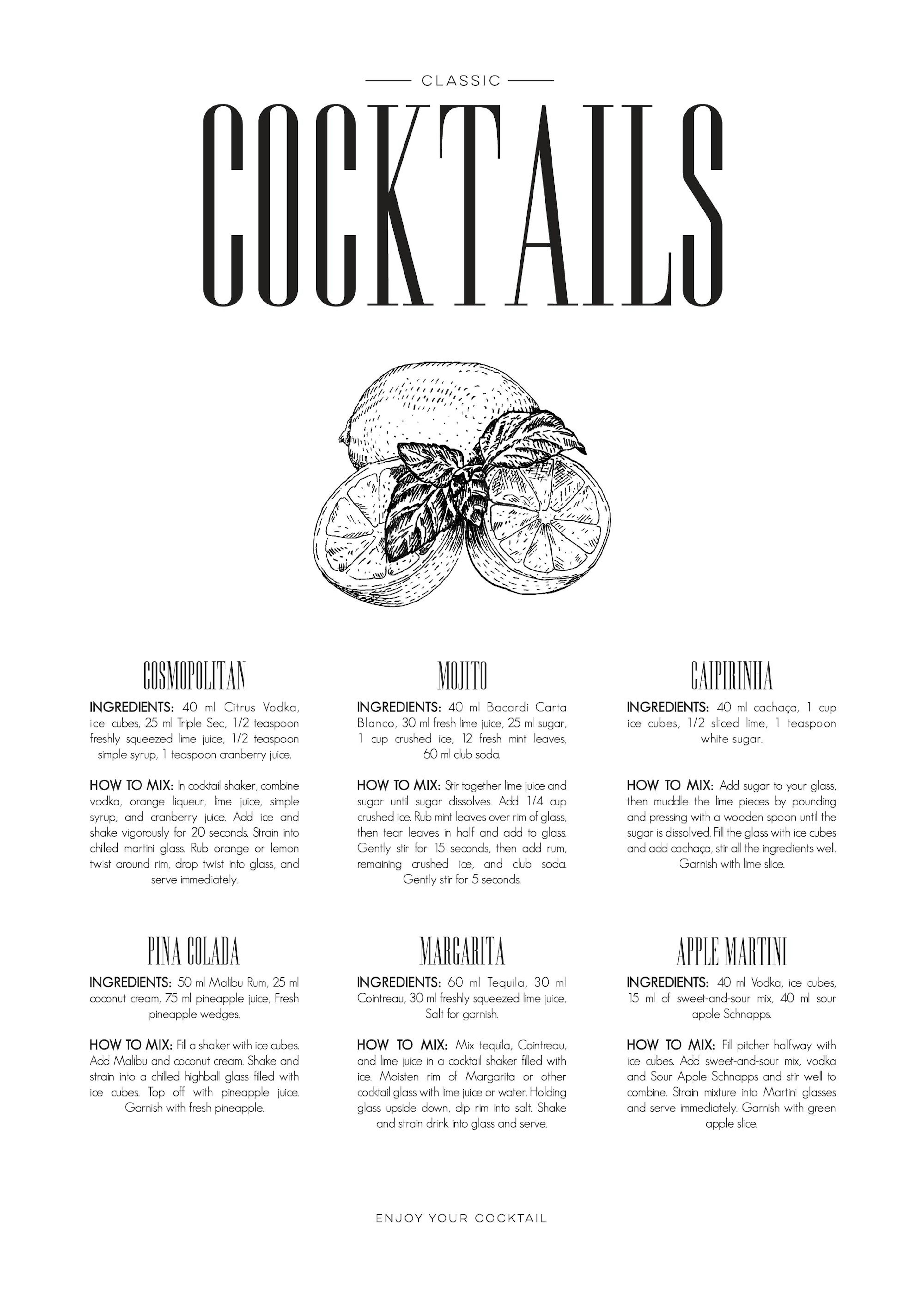 Cocktails, Print 0