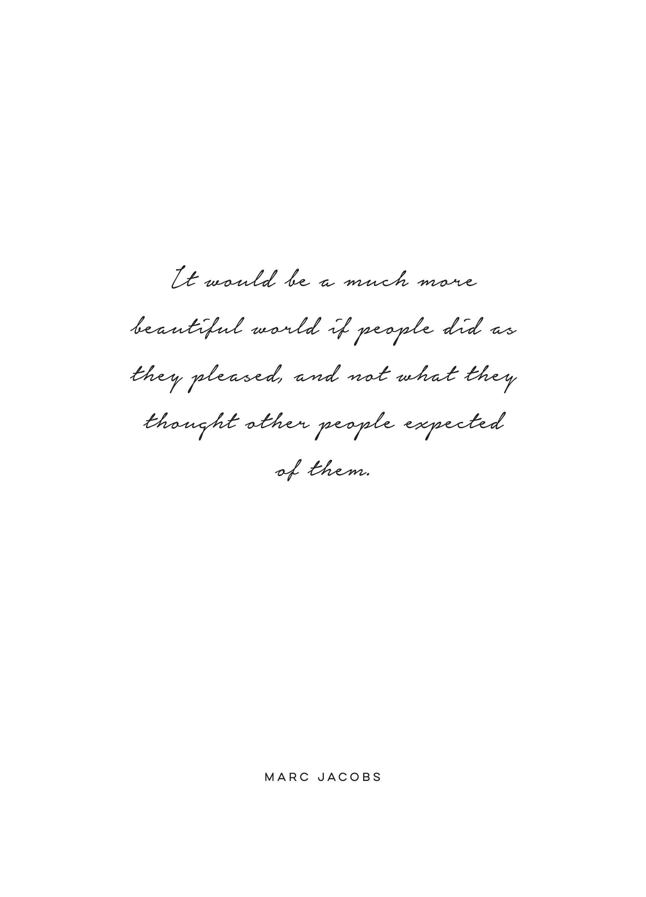 Marc Jacobs, Beautiful, Poster (50x70 cm) - Quote posters