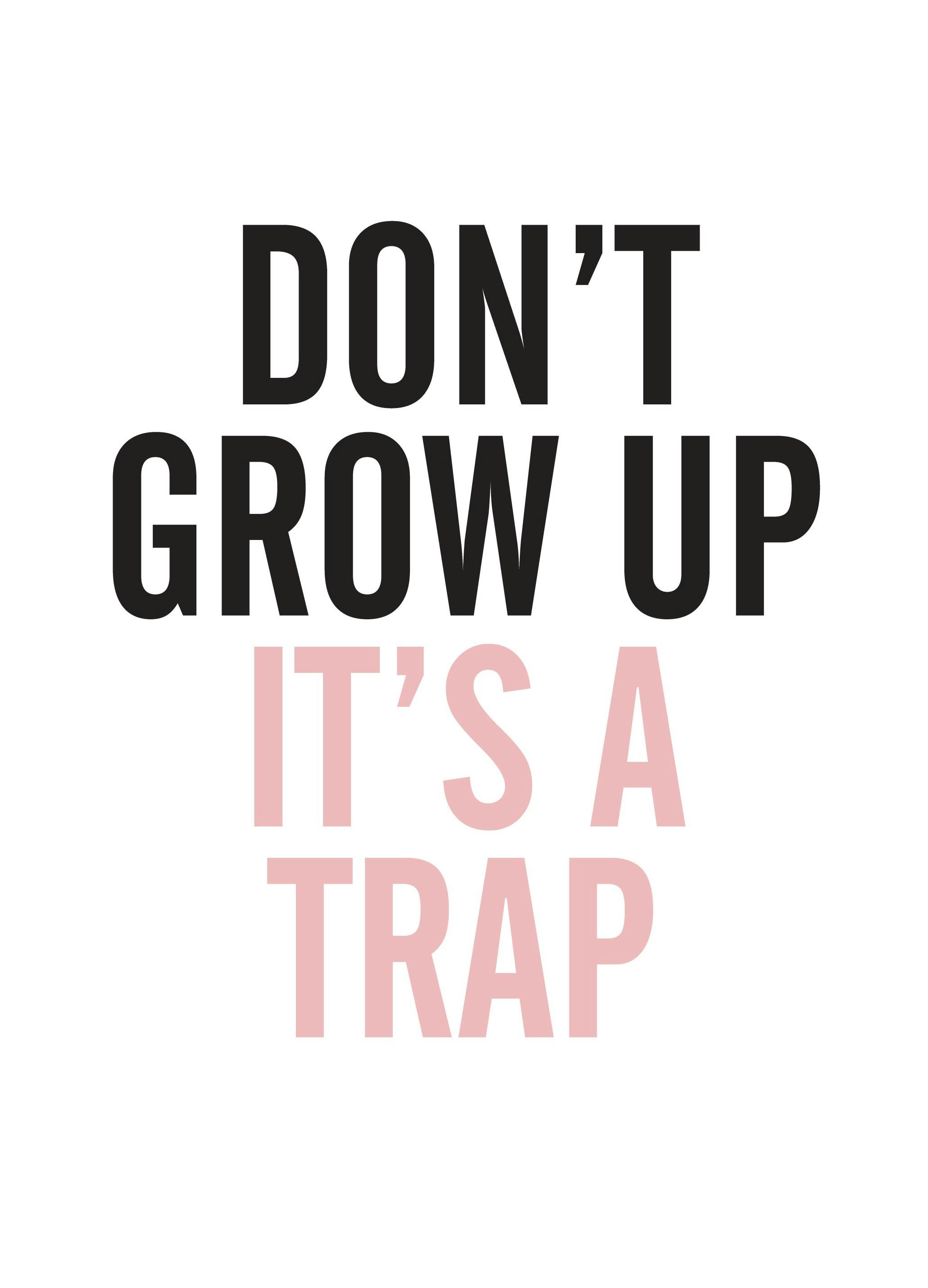 Grow Up Pink Poster (13x18 cm)- Quadri per bambini