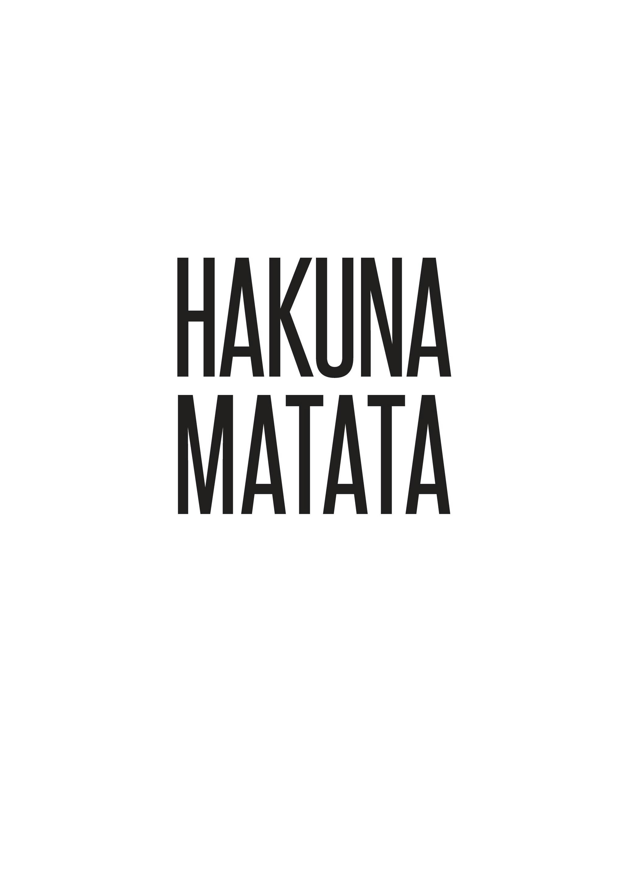 Prints - Hakuna Matata, Print (21x30 cm) - Kids wall art