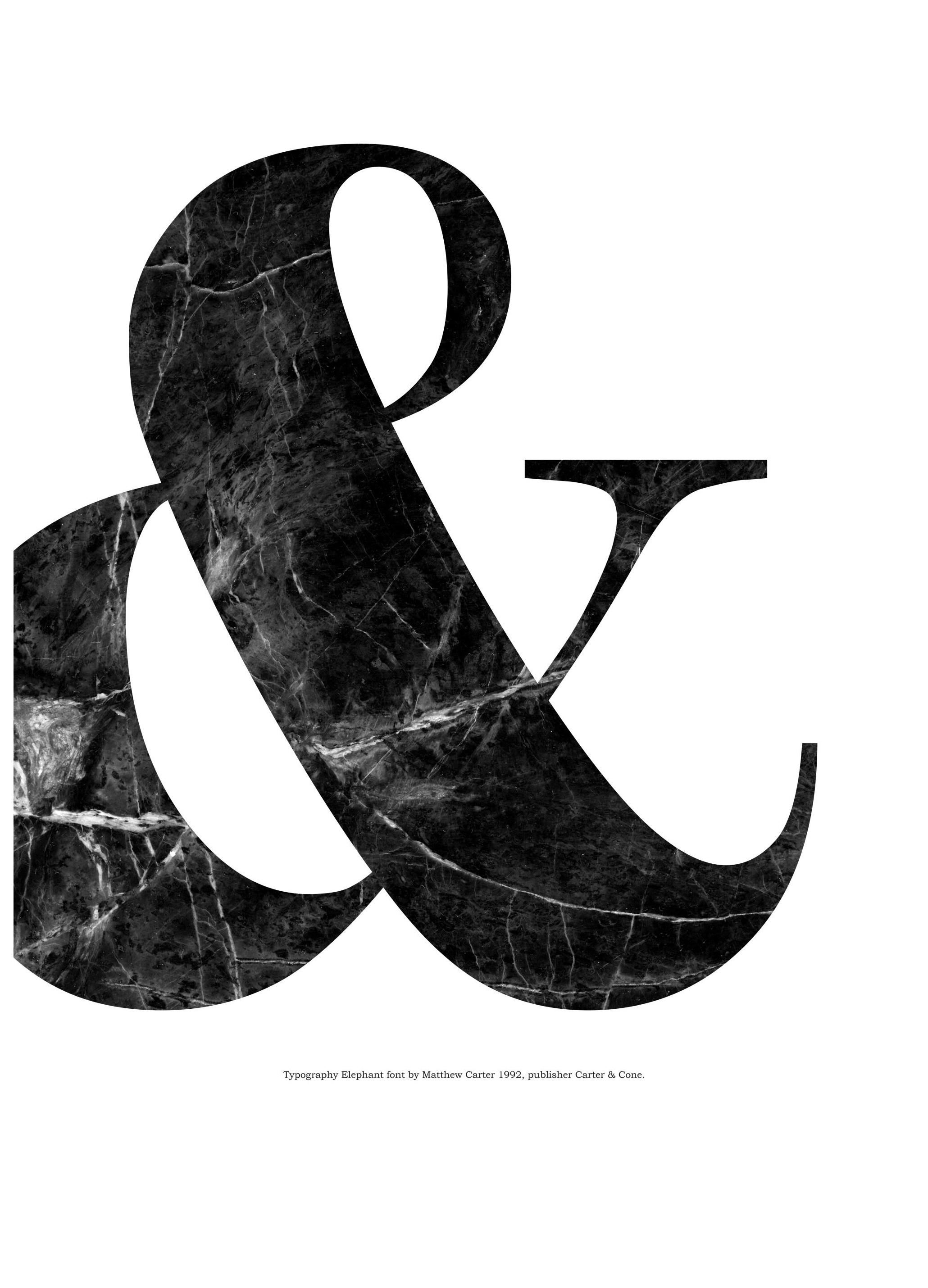 & Black Marble Poster (21x30 cm)- Quadros com texto