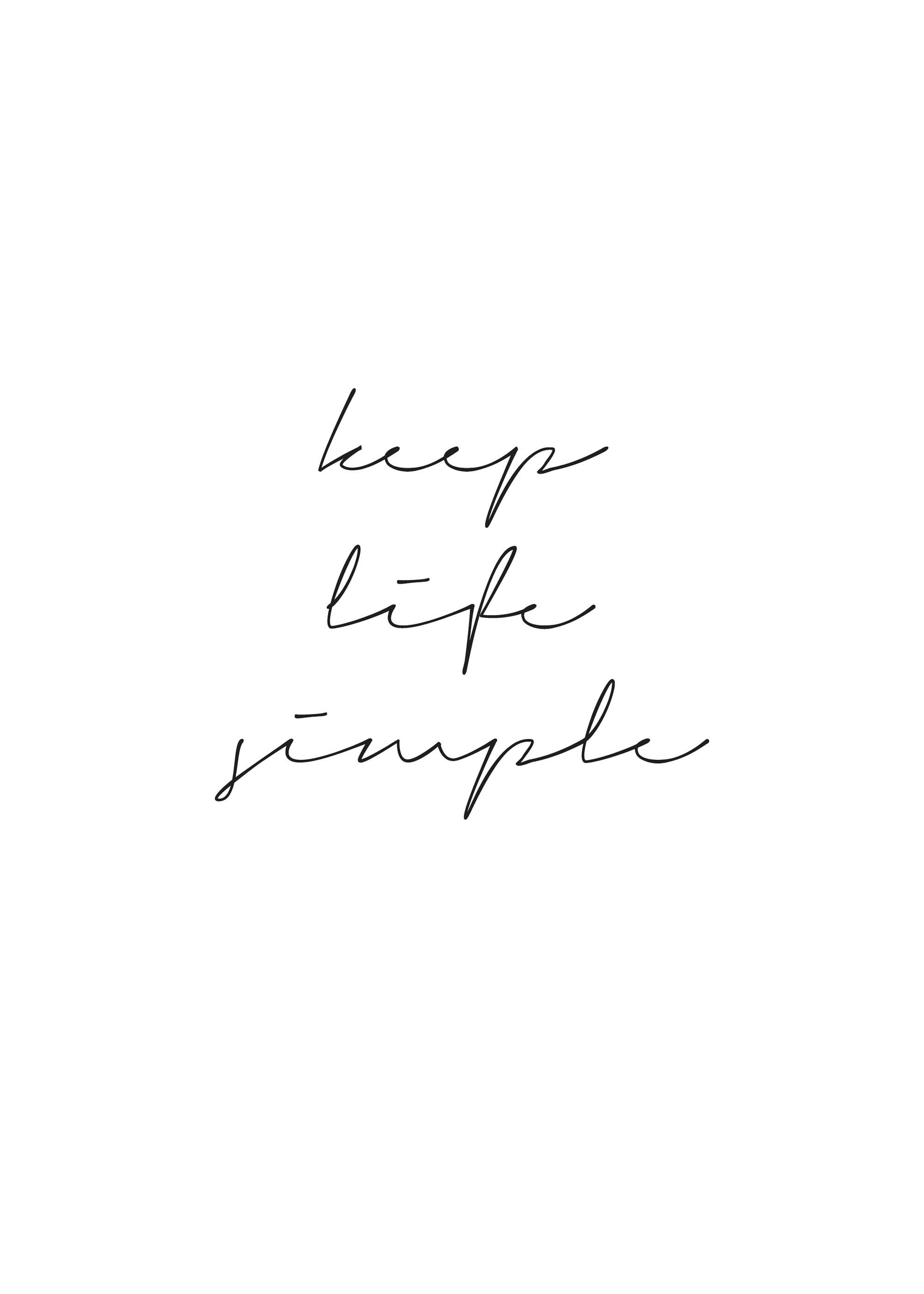 Keep Life Simple, Affiche 0
