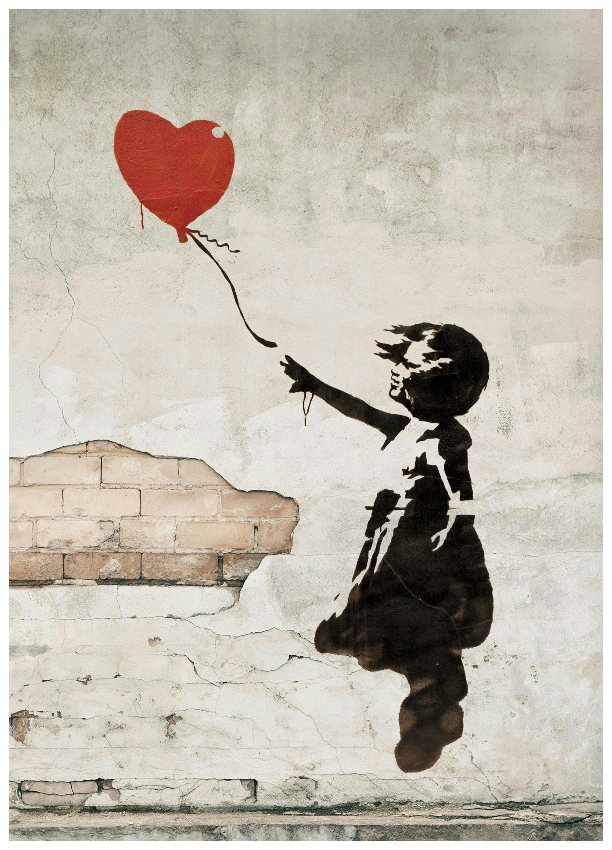 Girl With Love Balloon, Affiche (30x40 cm) - Affiches d'art