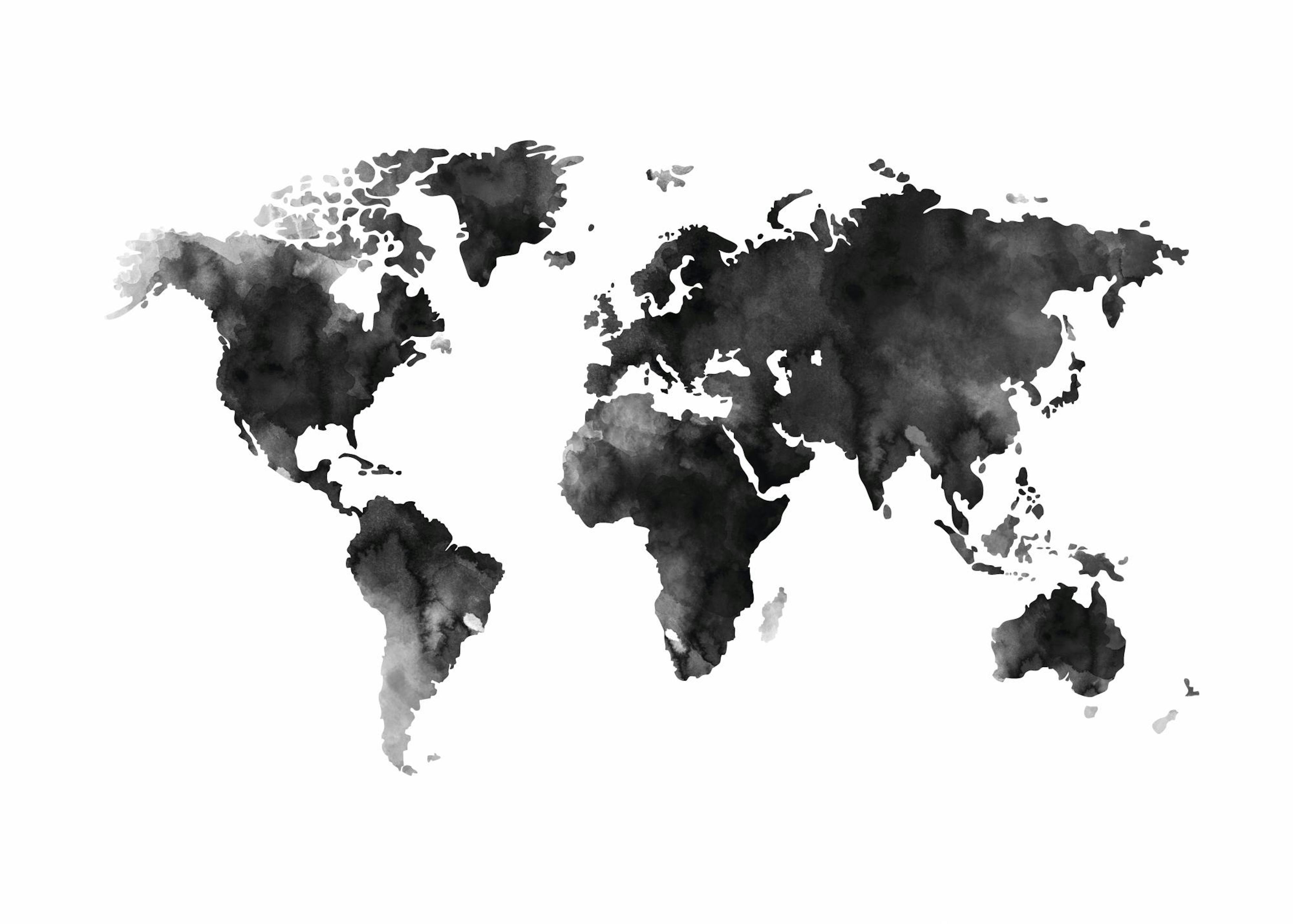 World Map Watercolor Poster 0