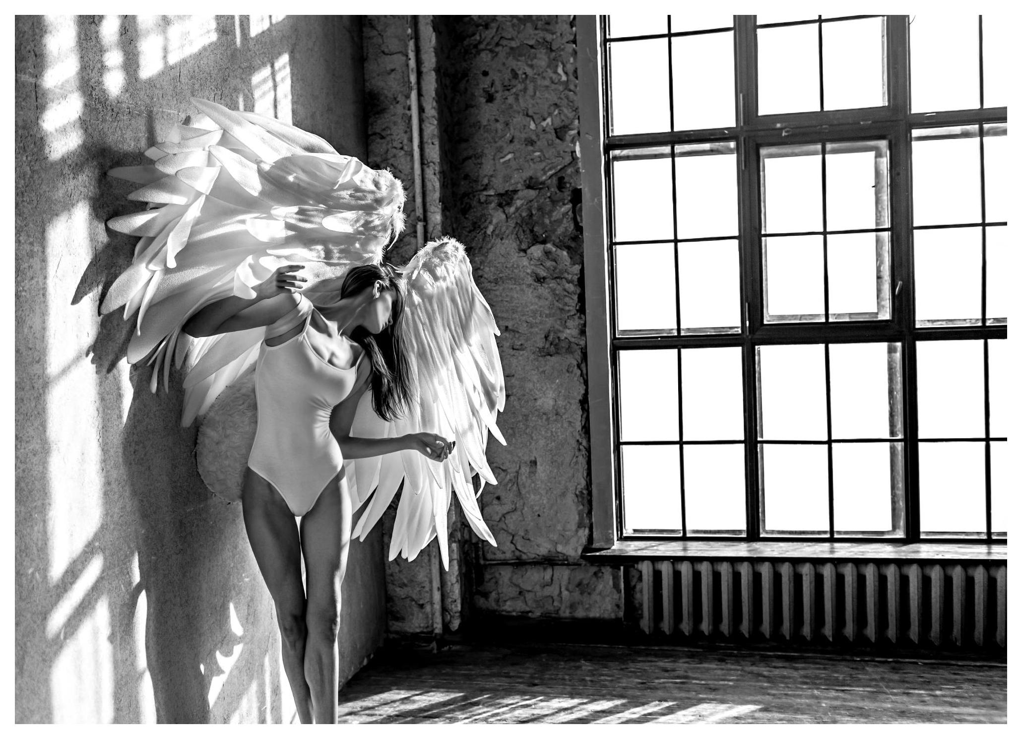 Angel Wings, Affiches (70x100 cm) - Affiches noir et blanc