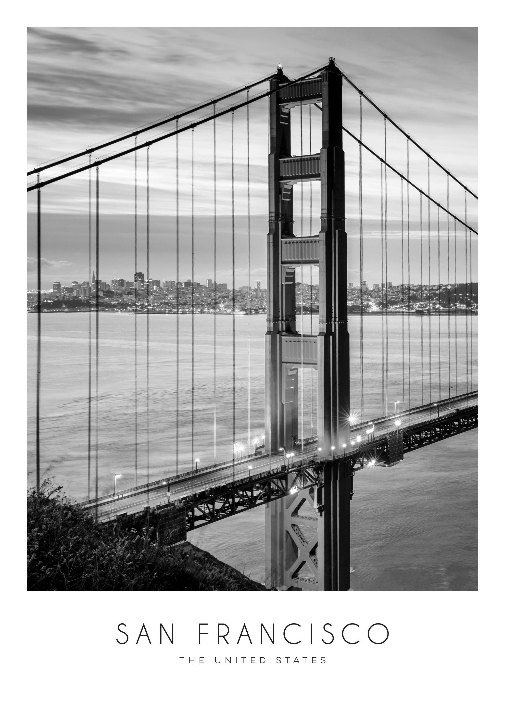 Golden Gate Bridge Print (30x40 cm)