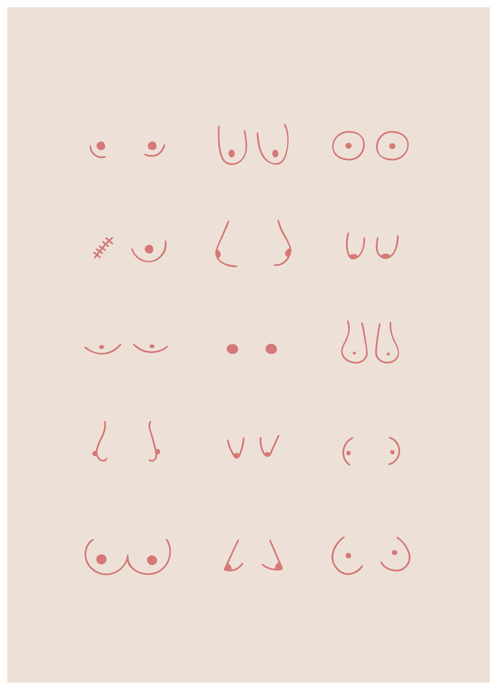 Shapes and Sizes Poster (21x30 cm)